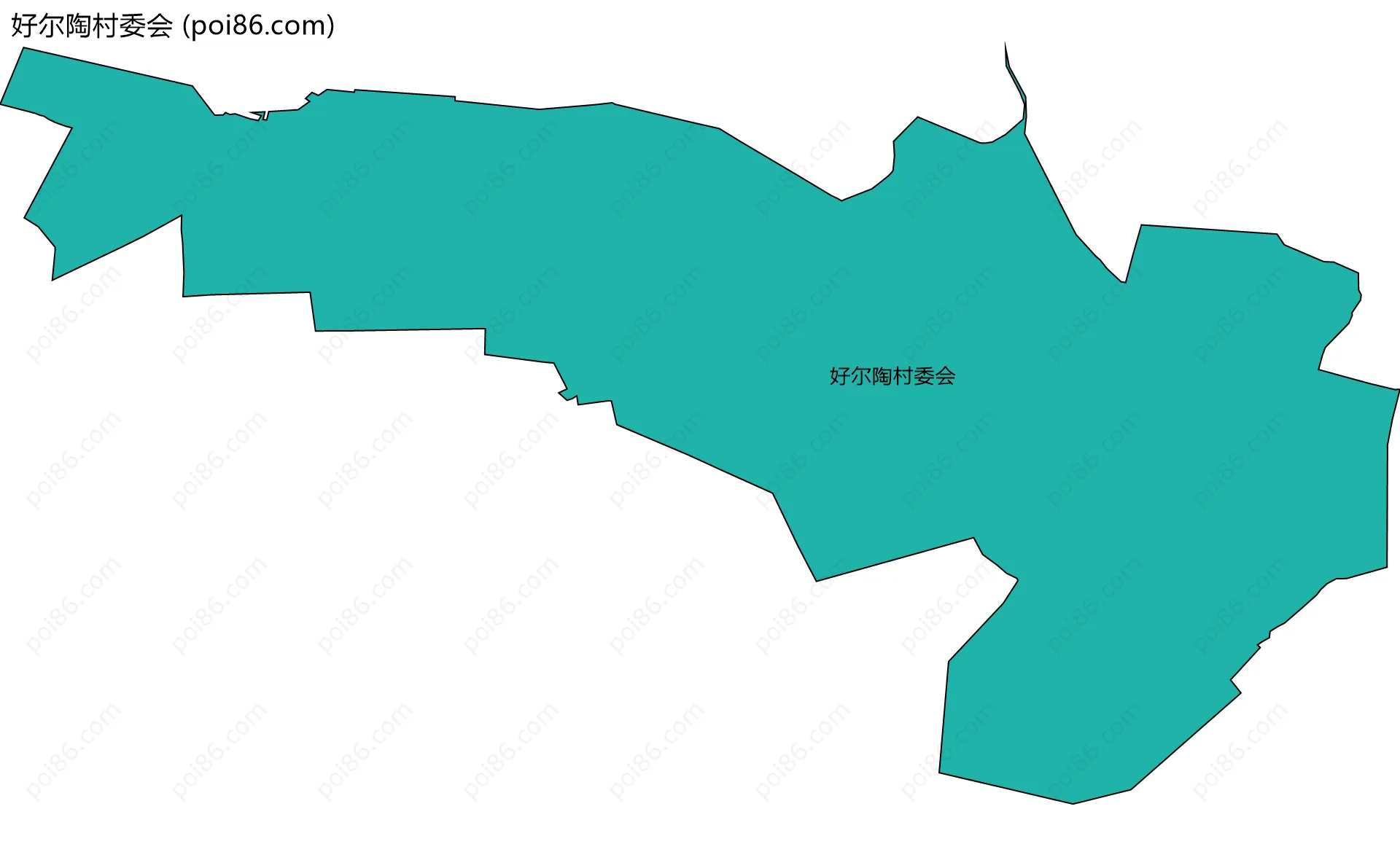 好尔陶村委会边界地图