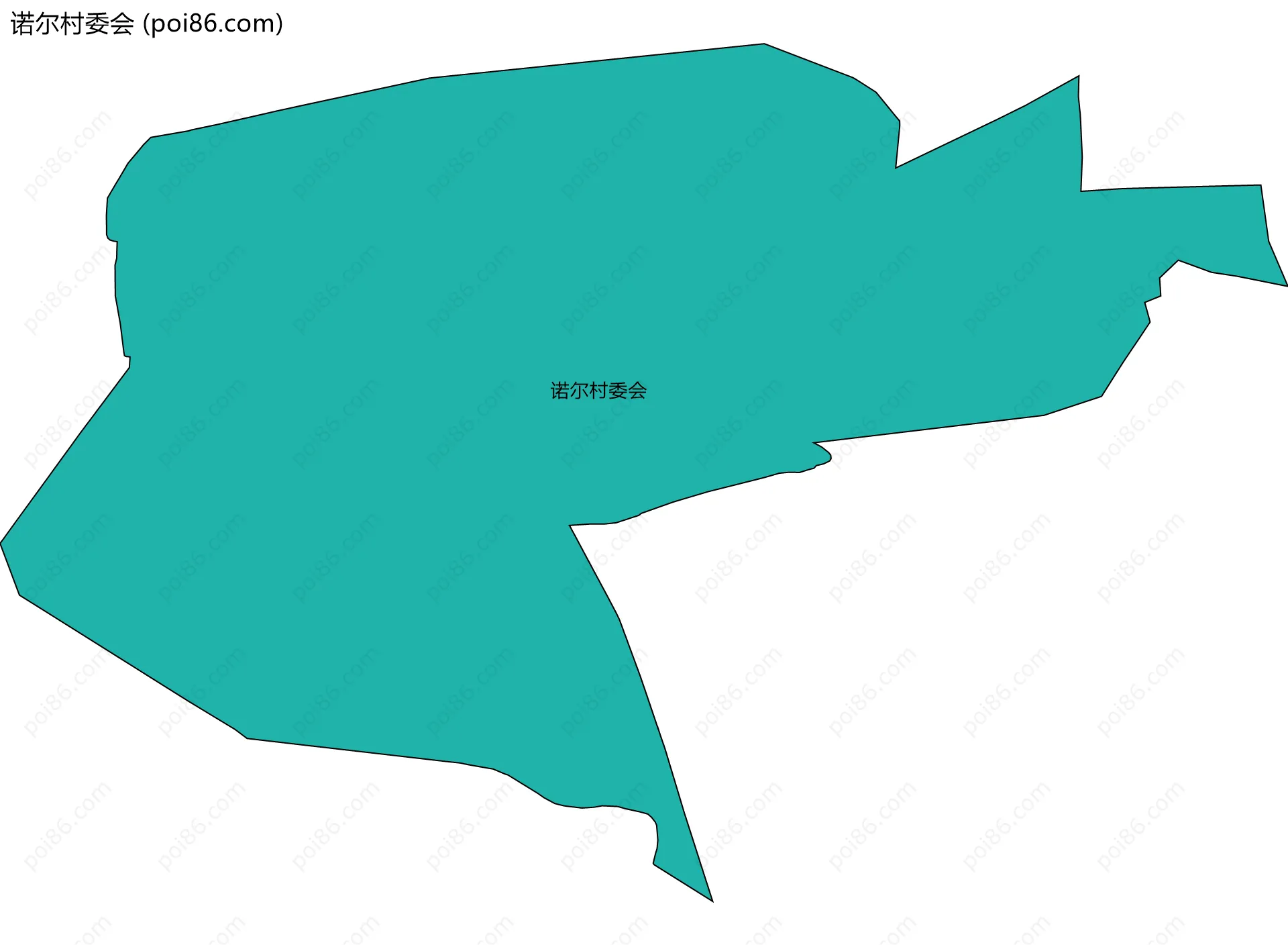 诺尔村委会边界地图