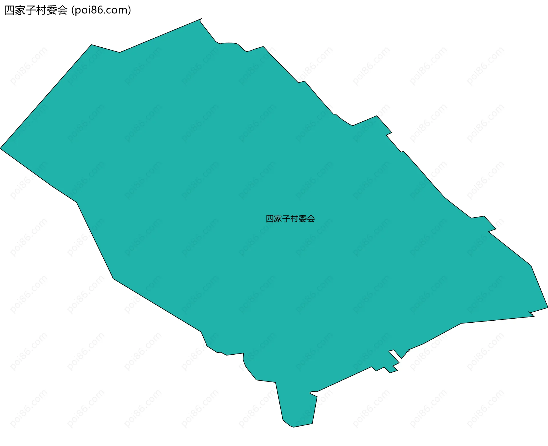 四家子村委会边界地图