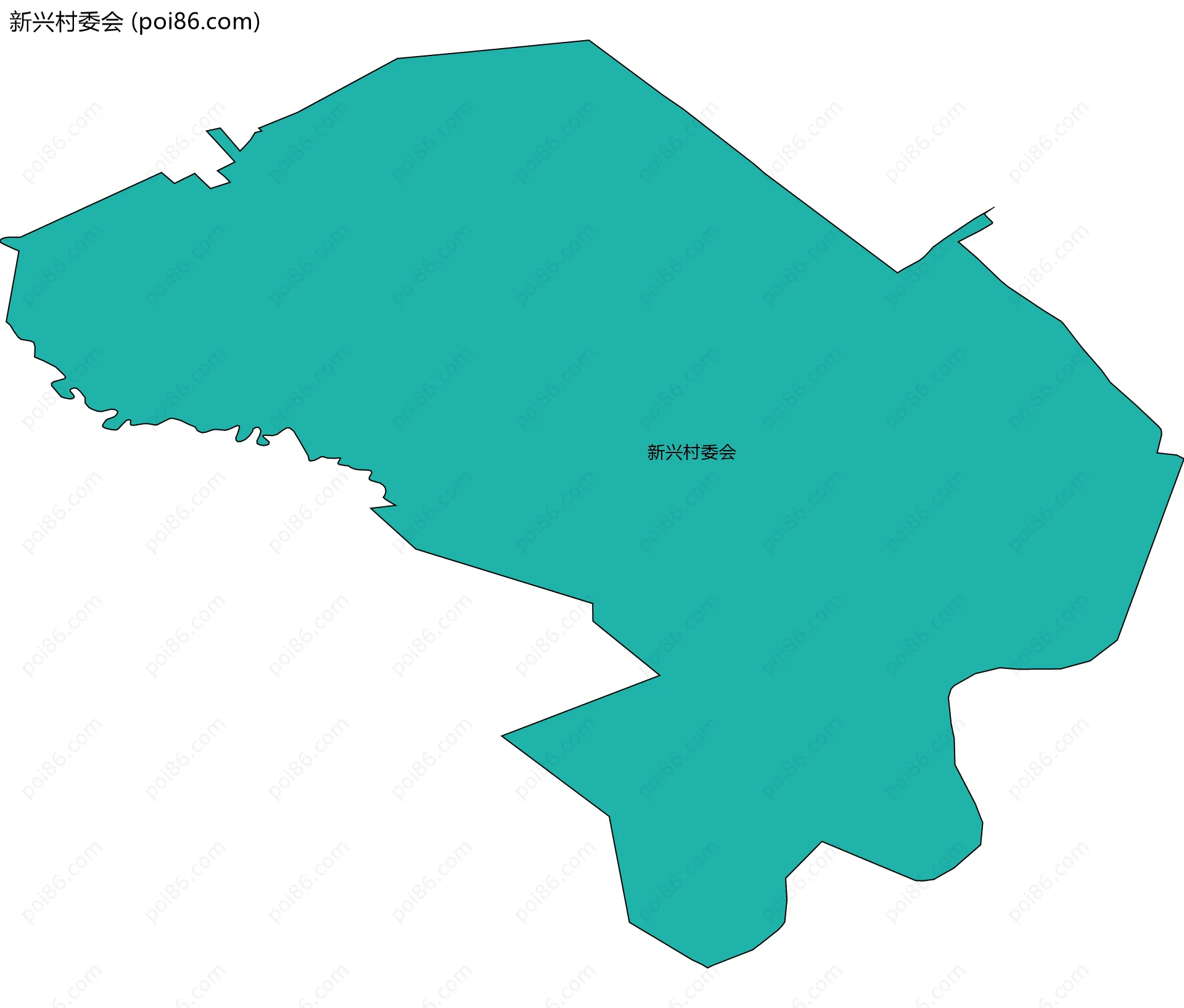 新兴村委会边界地图