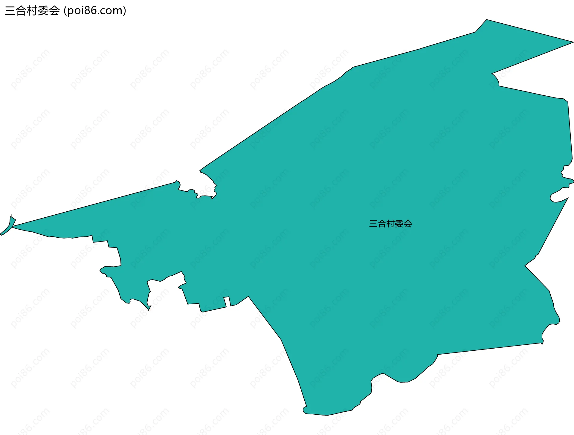 三合村委会边界地图