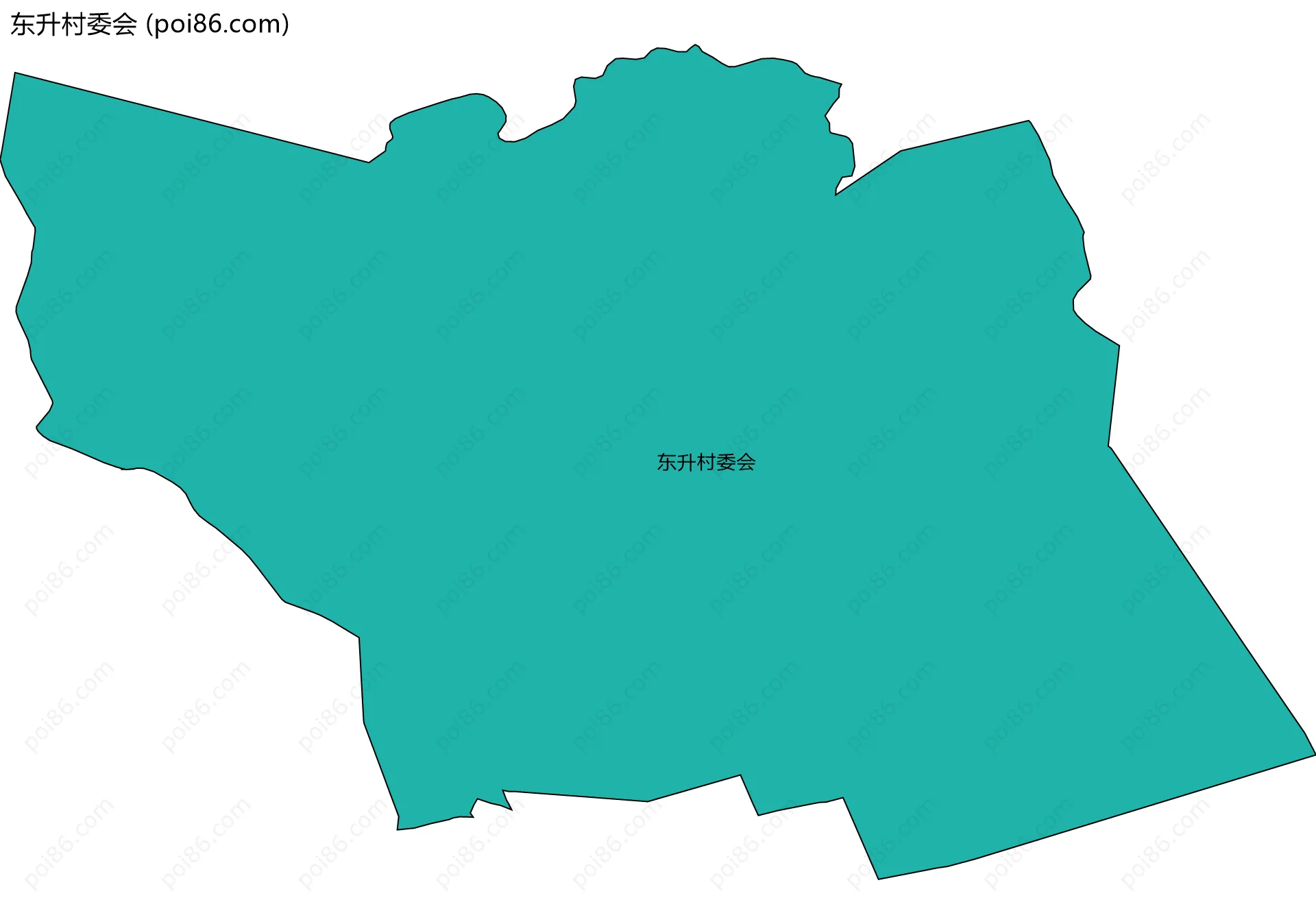 东升村委会边界地图