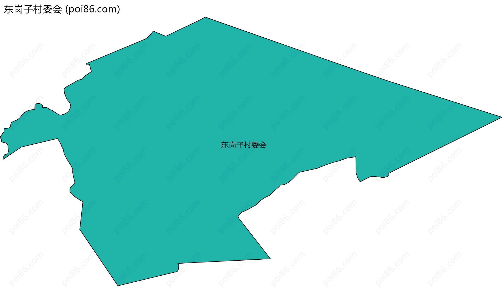 东岗子村委会边界地图
