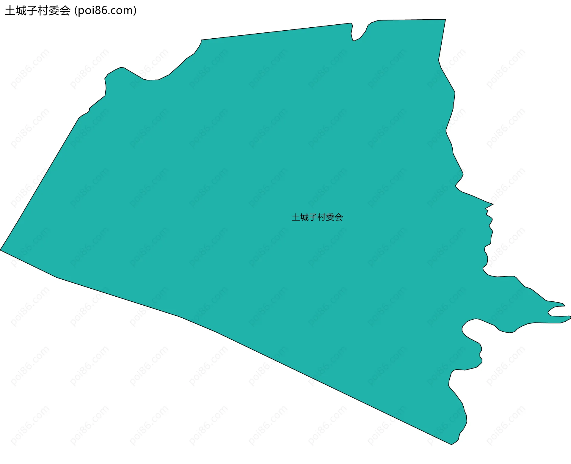 土城子村委会边界地图