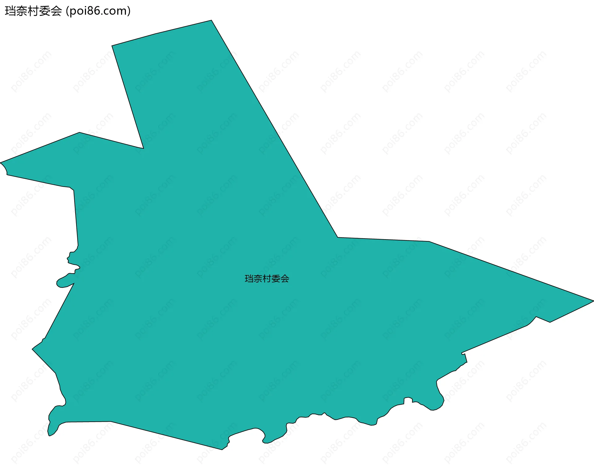 珰奈村委会边界地图