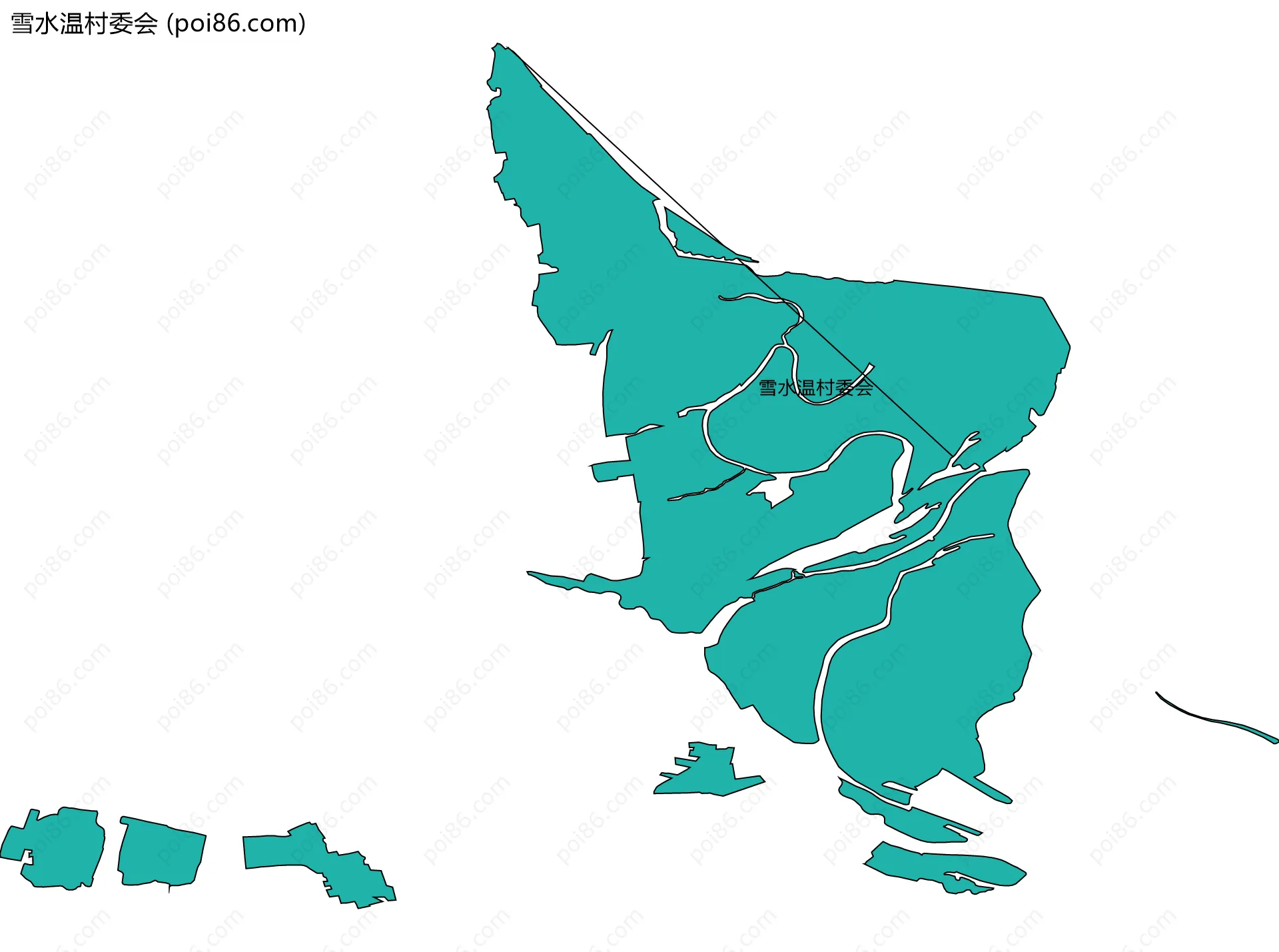 雪水温村委会边界地图