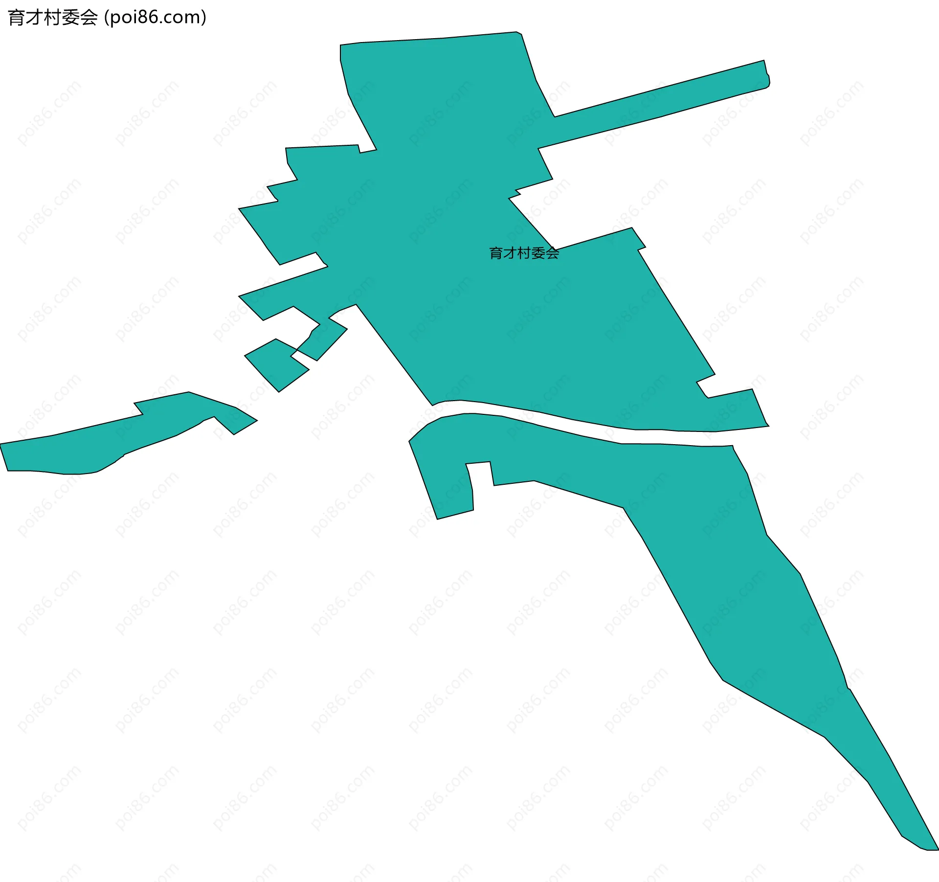 育才村委会边界地图