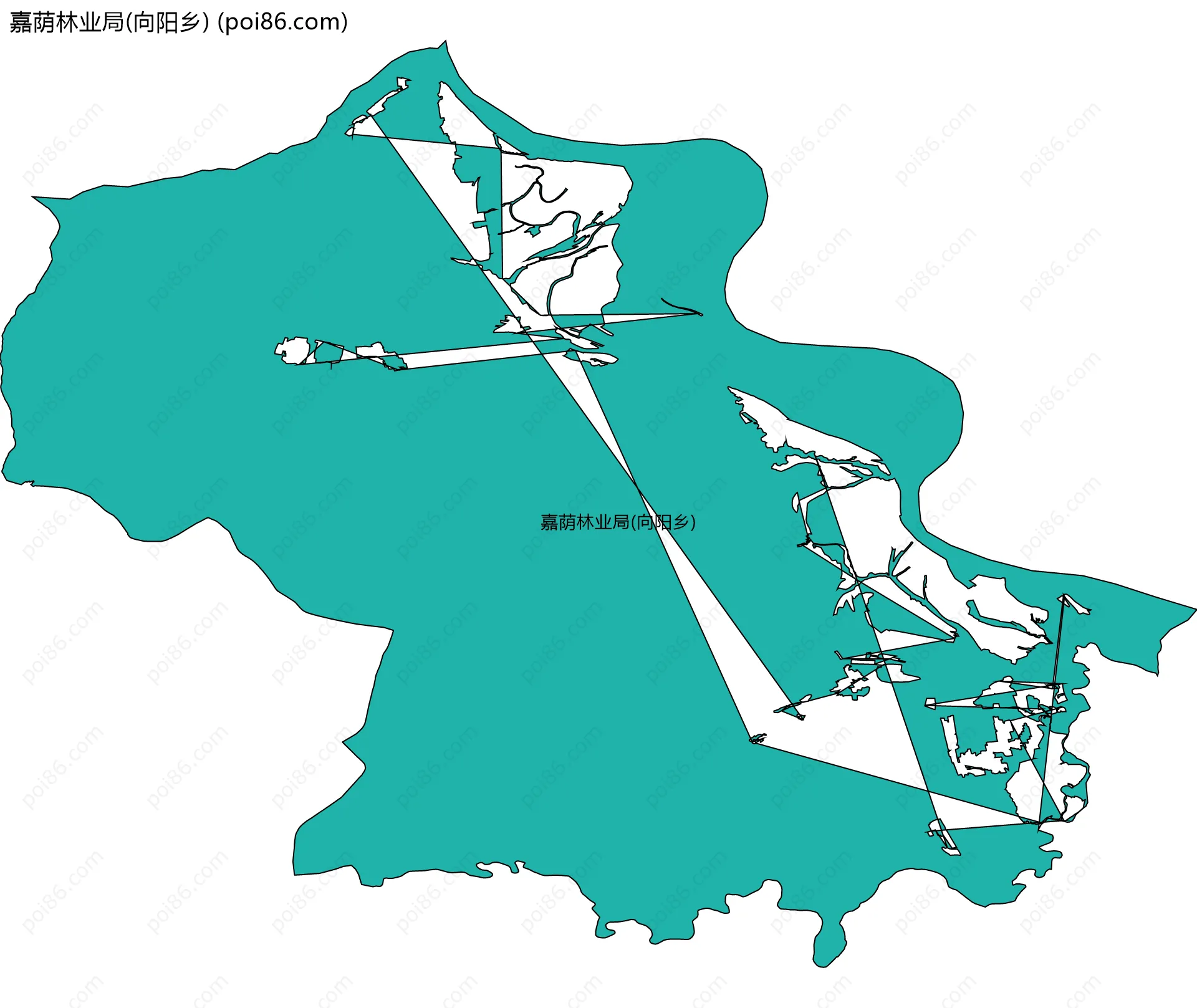 嘉荫林业局(向阳乡)边界地图