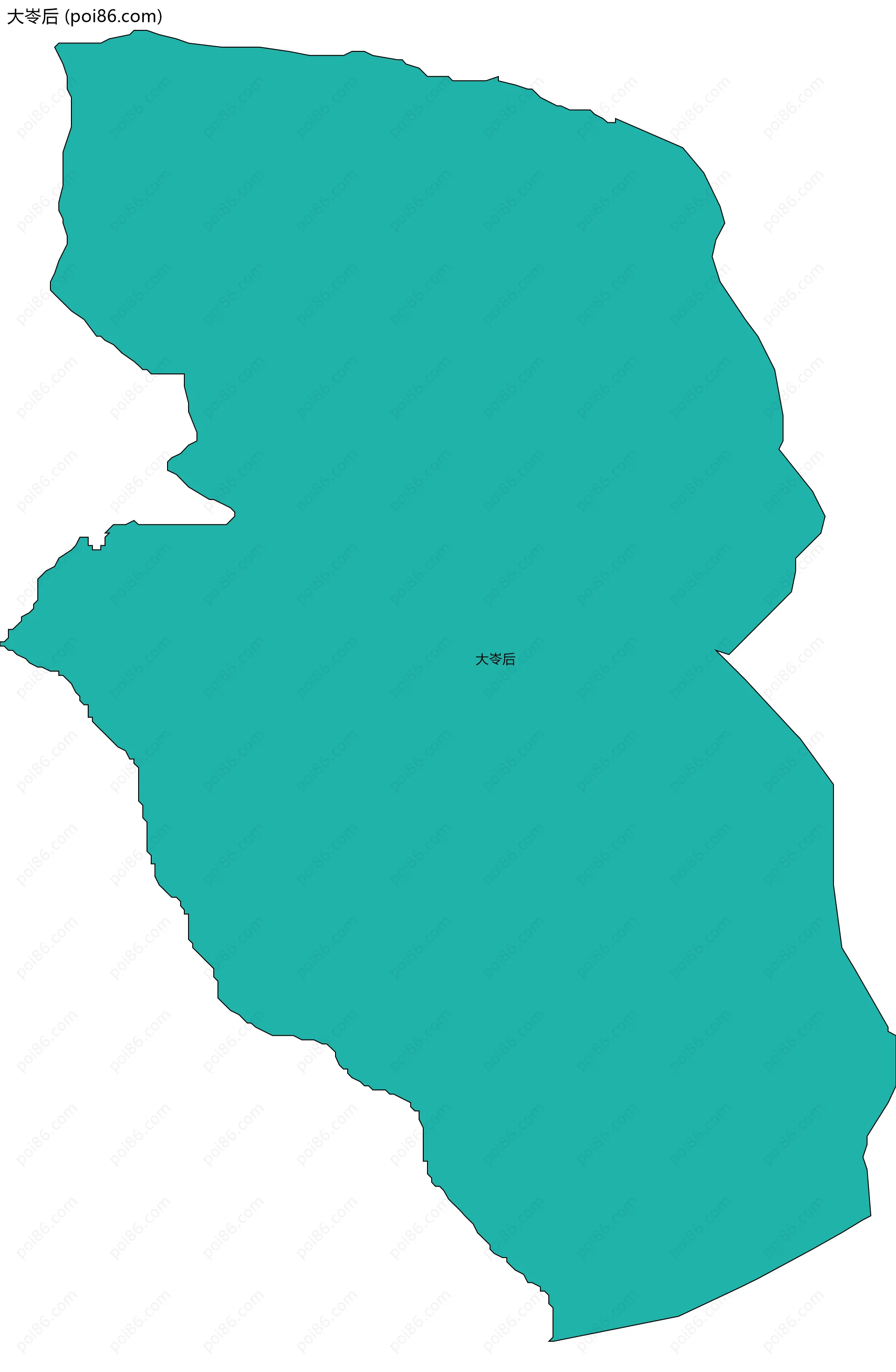 大岺后边界地图