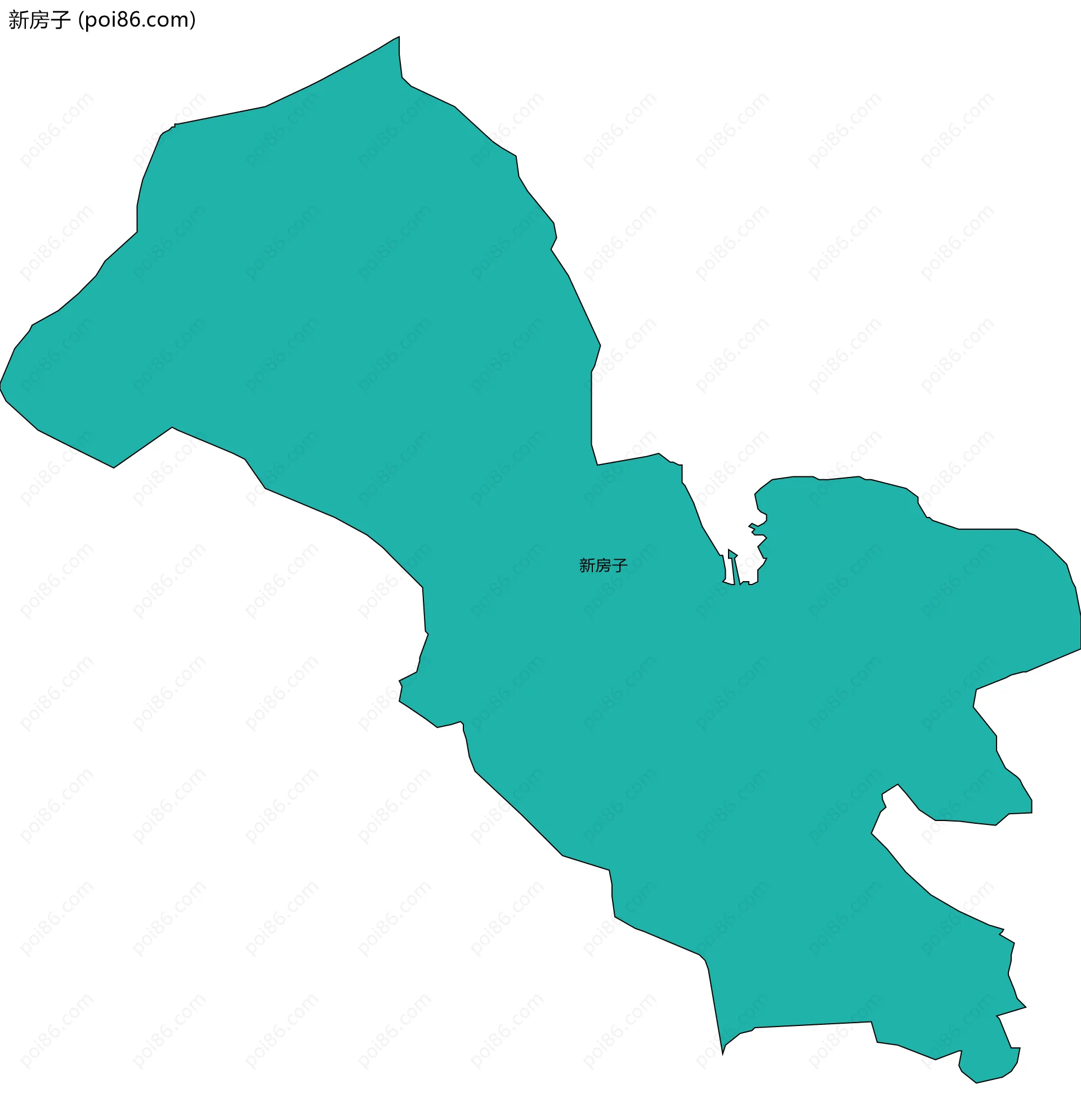 新房子边界地图