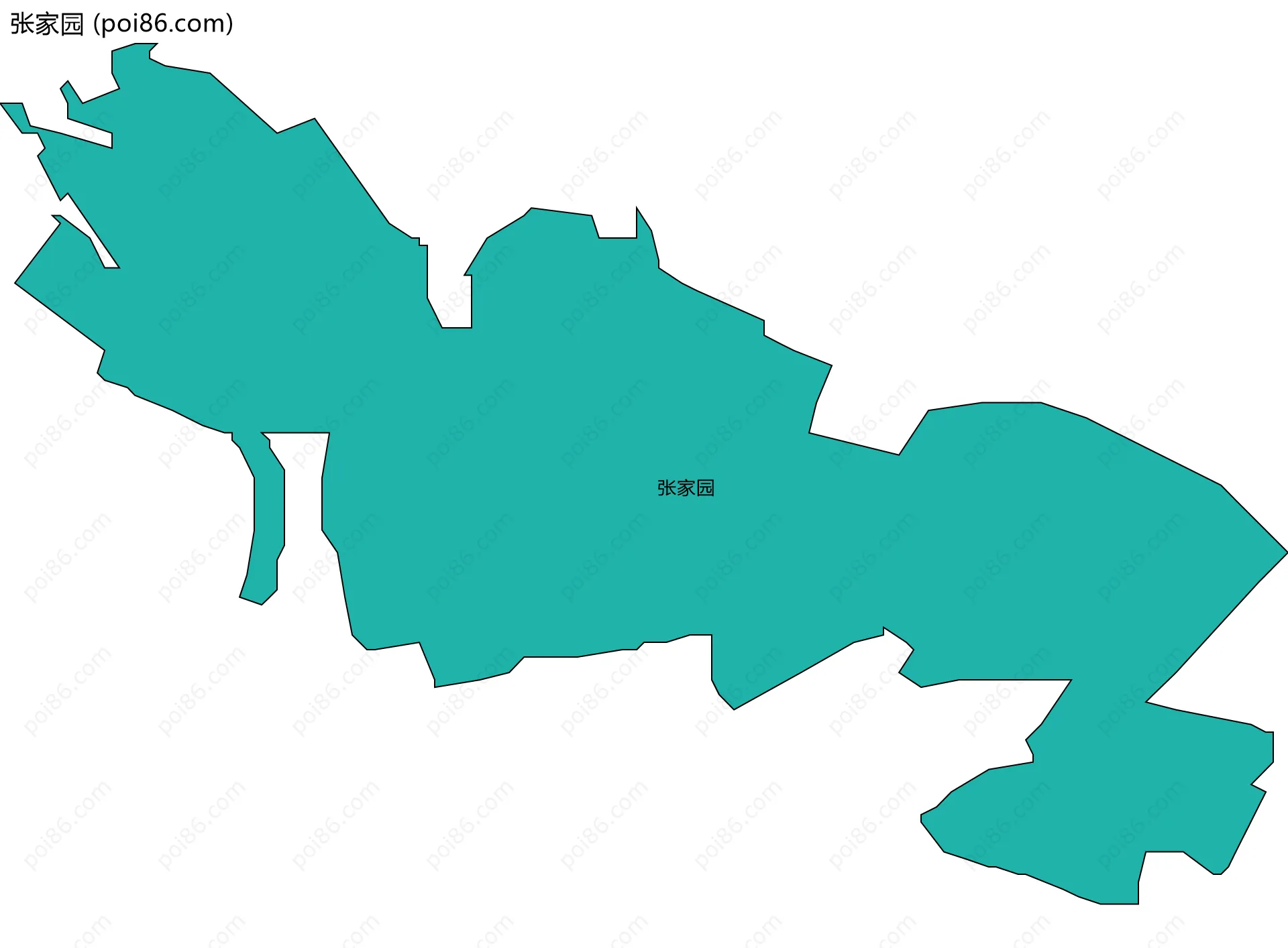 张家园边界地图