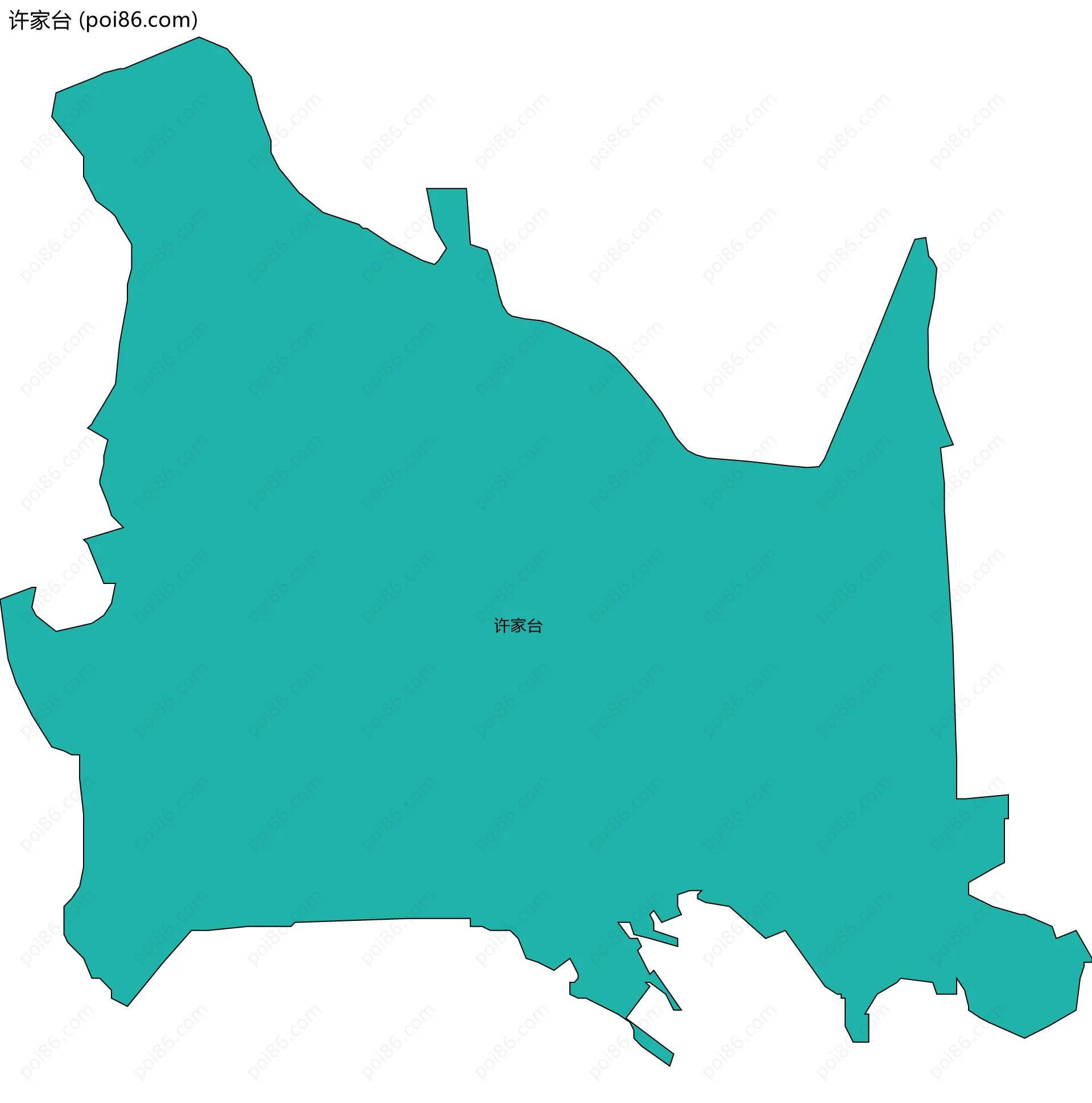 许家台边界地图