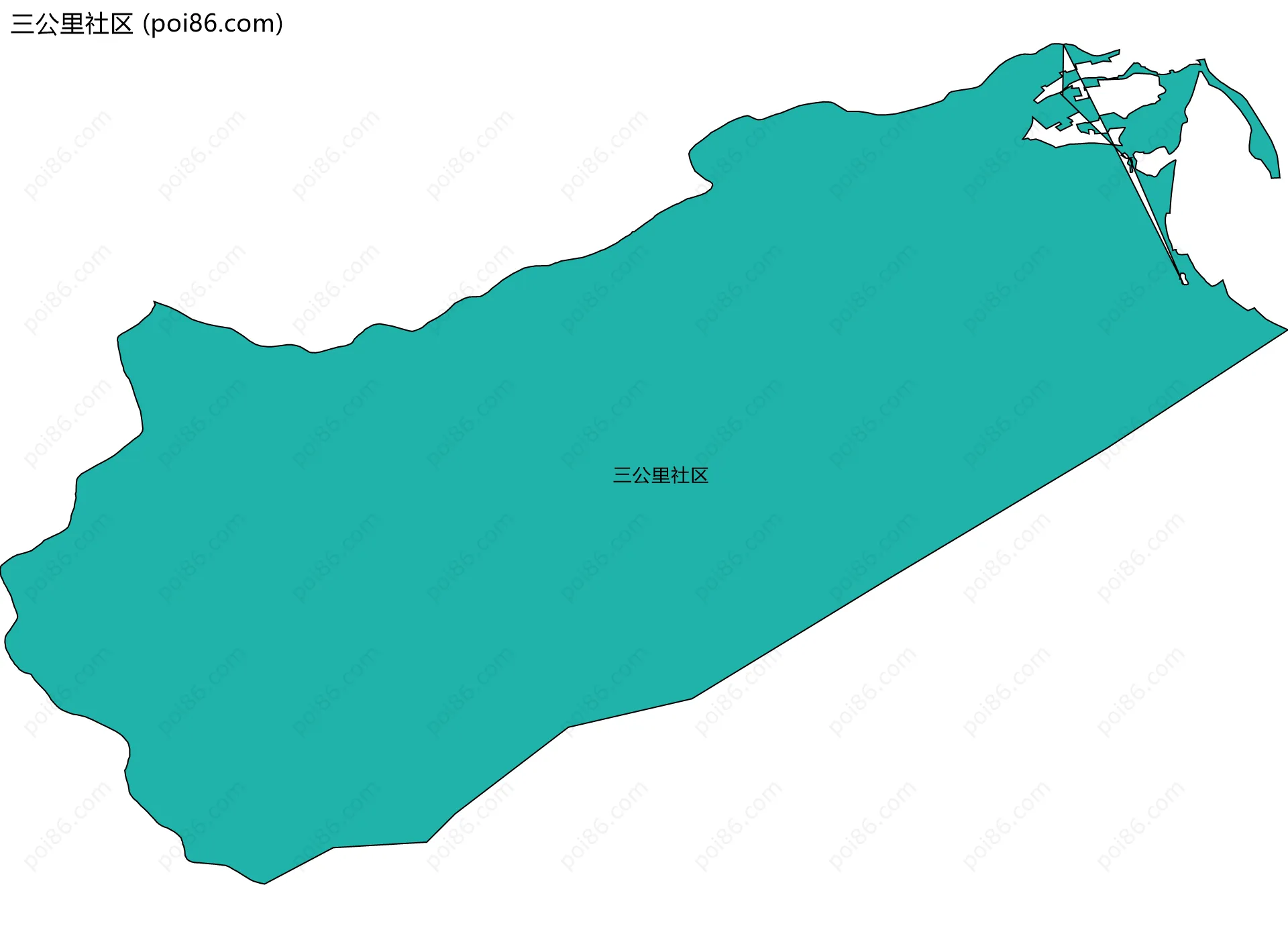 三公里社区边界地图