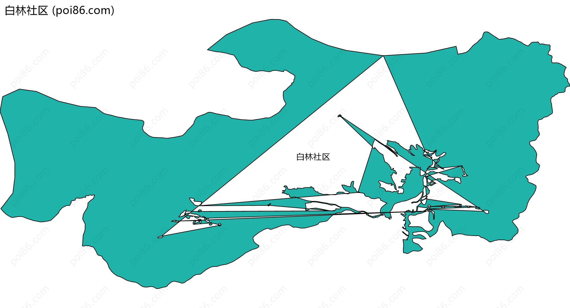 白林社区边界地图