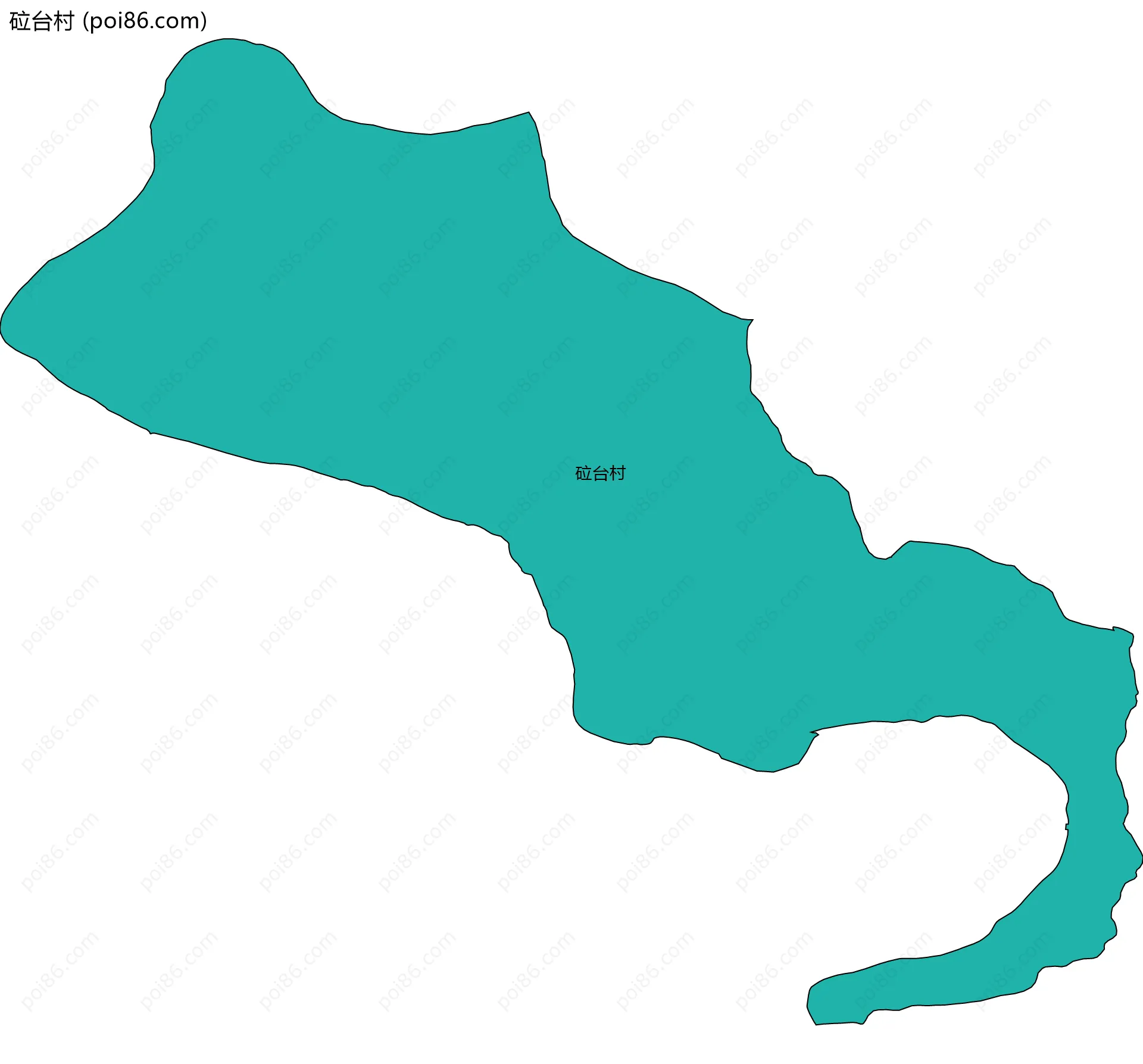 砬台村边界地图