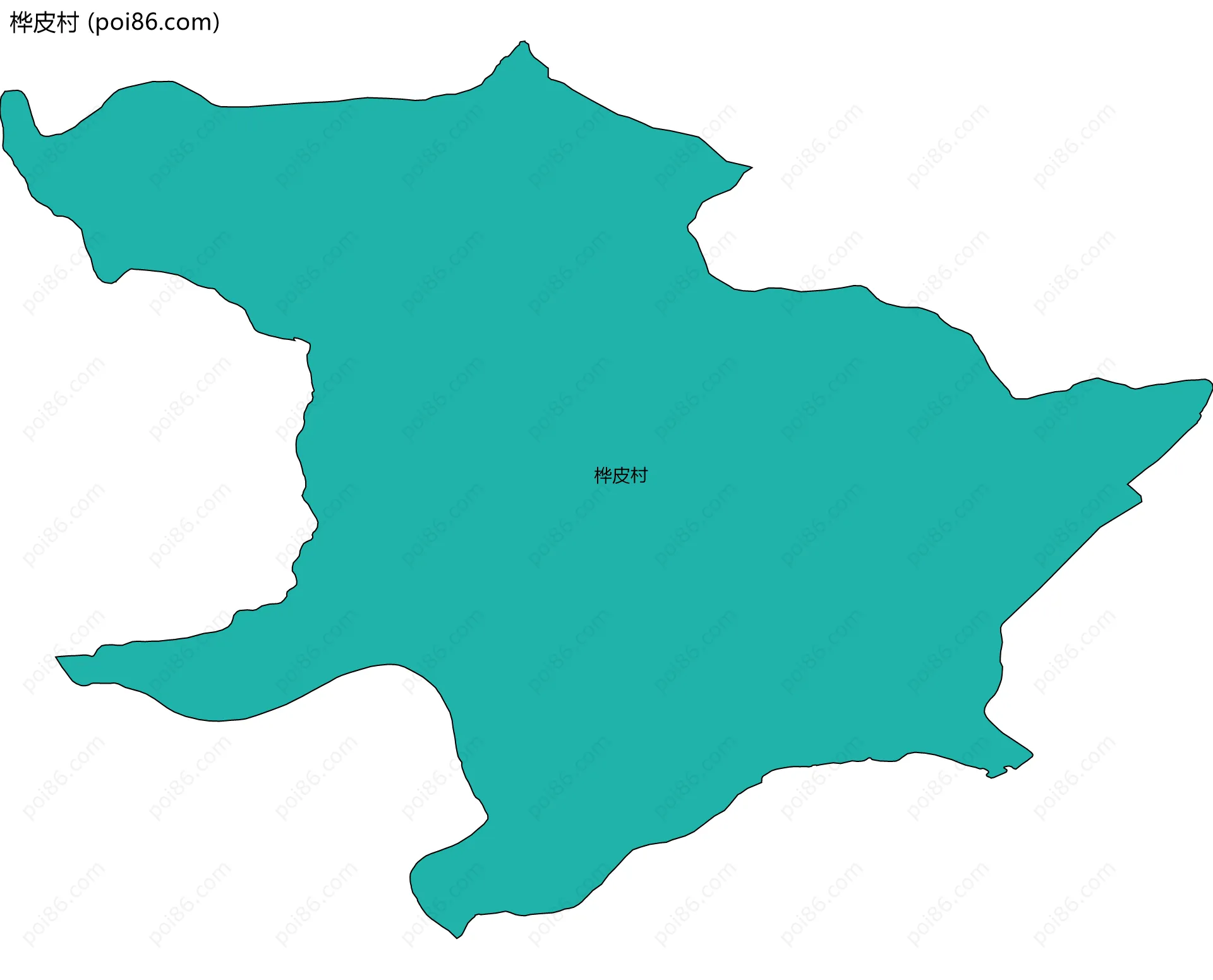 桦皮村边界地图