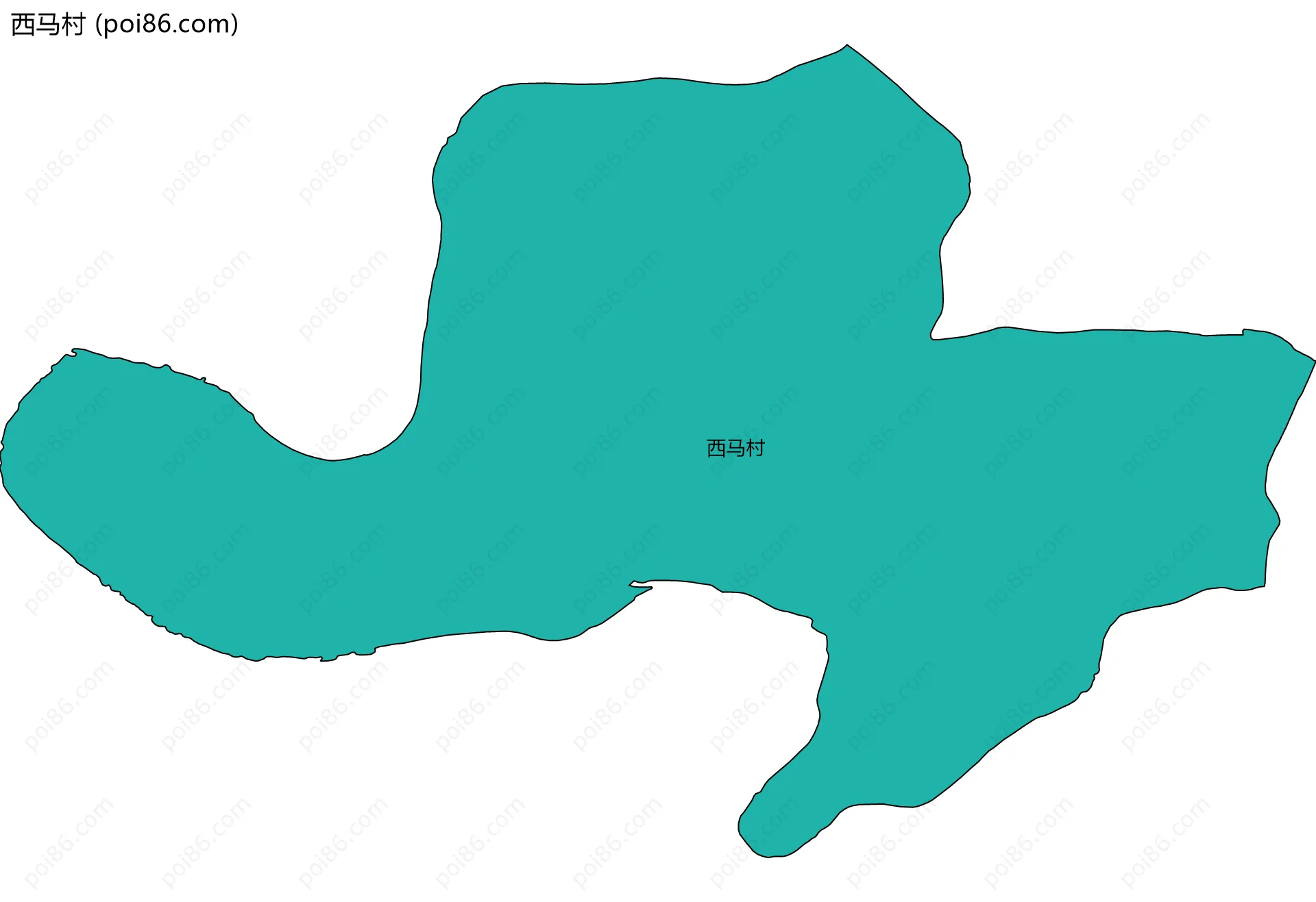 西马村边界地图