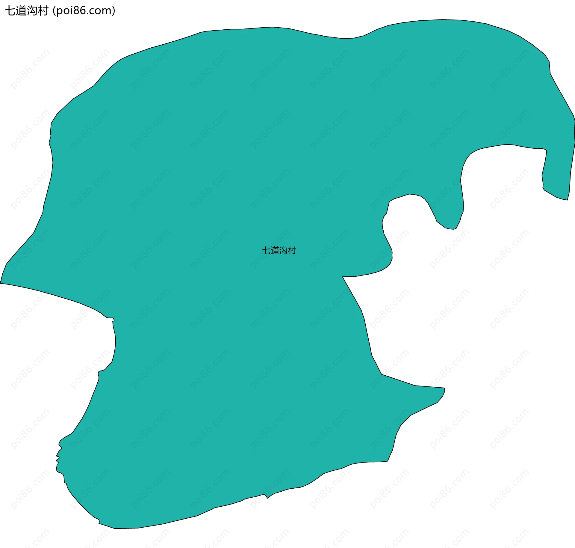 七道沟村边界地图