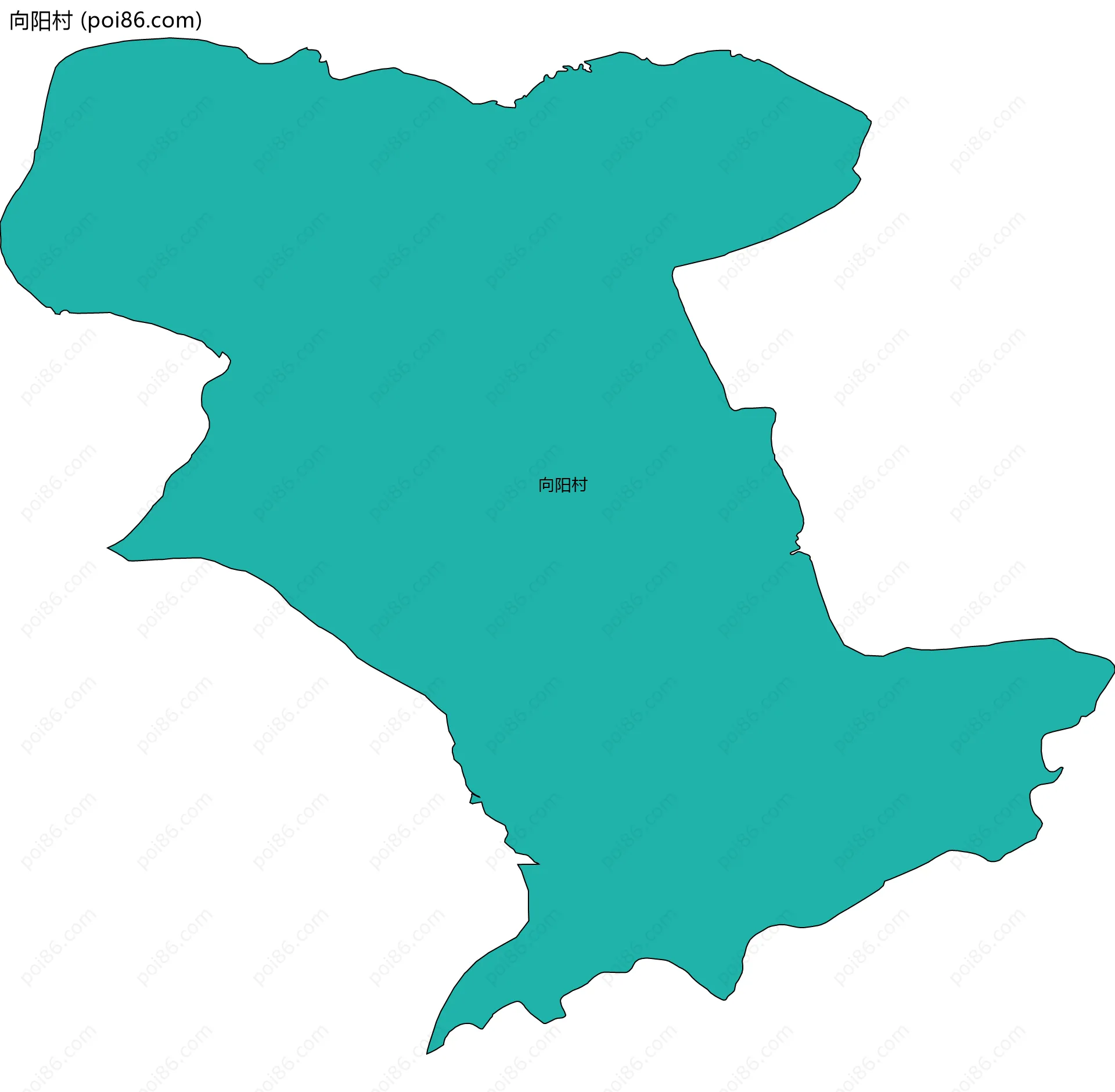 向阳村边界地图