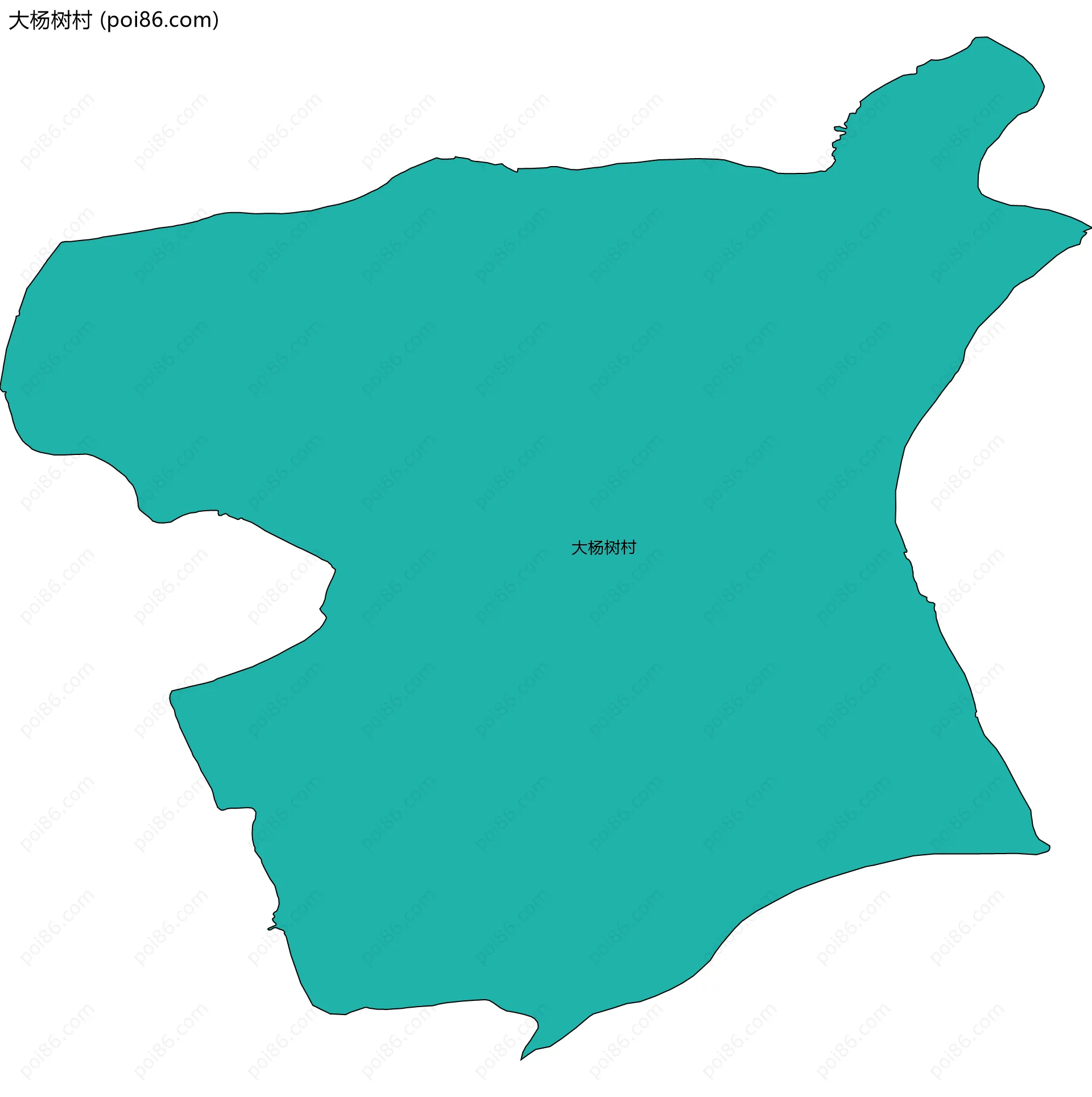 大杨树村边界地图