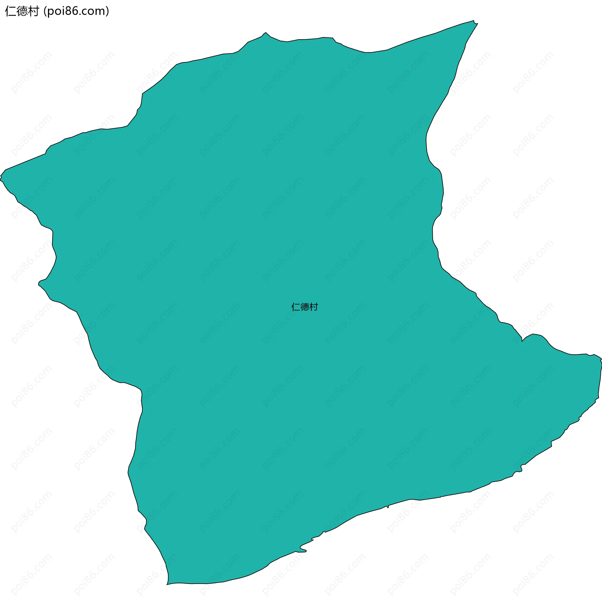 仁德村边界地图