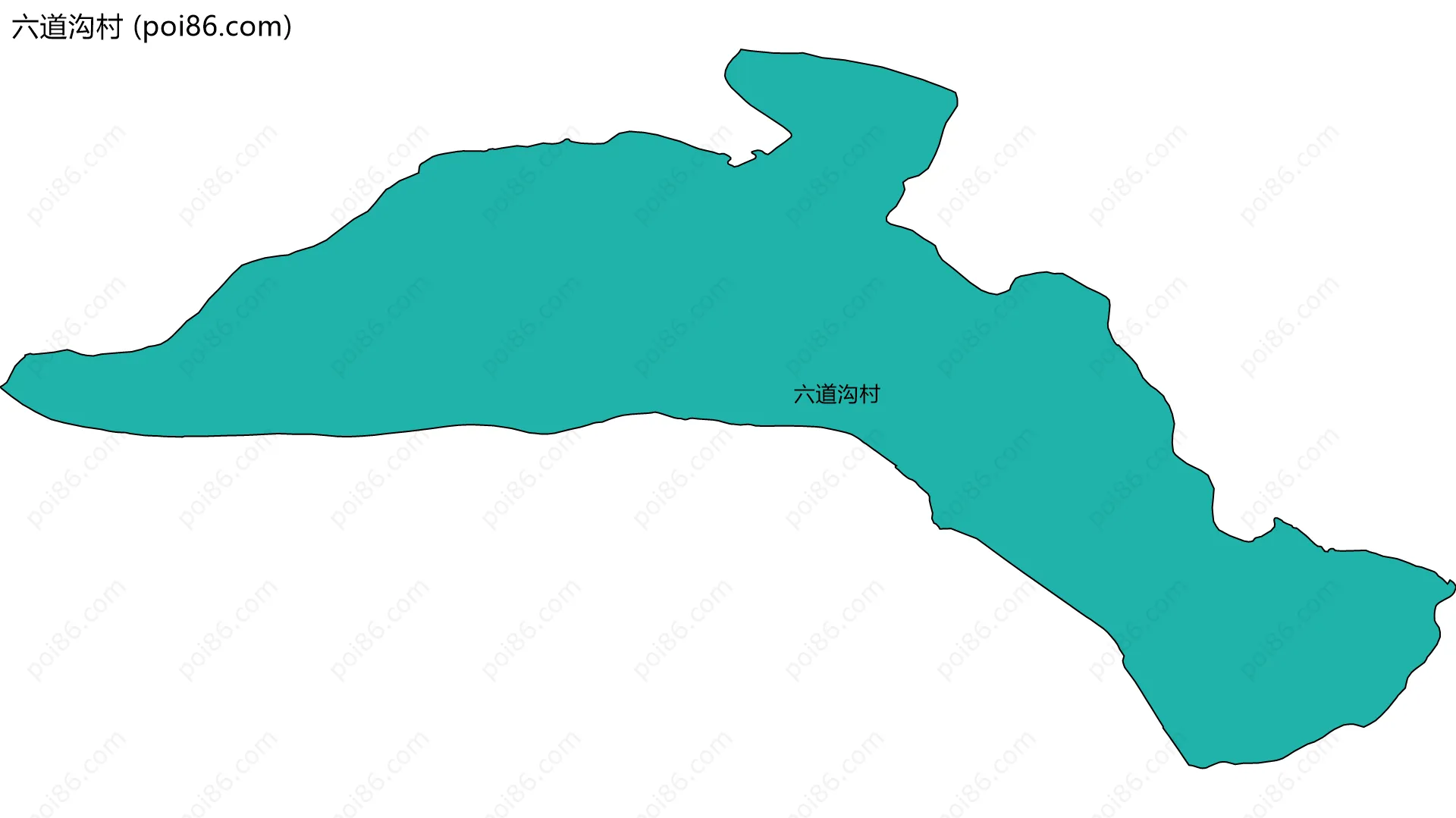 六道沟村边界地图