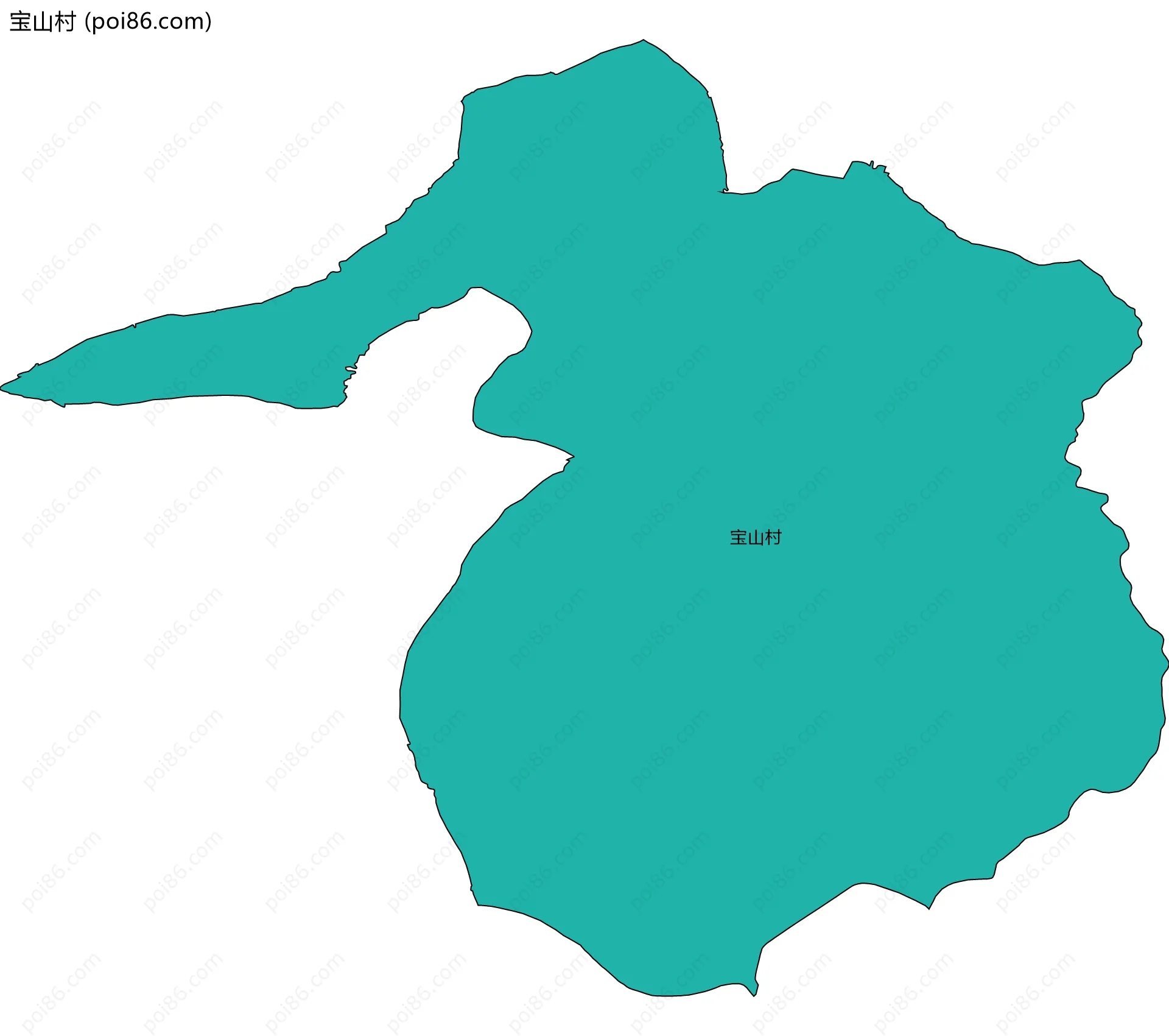 宝山村边界地图