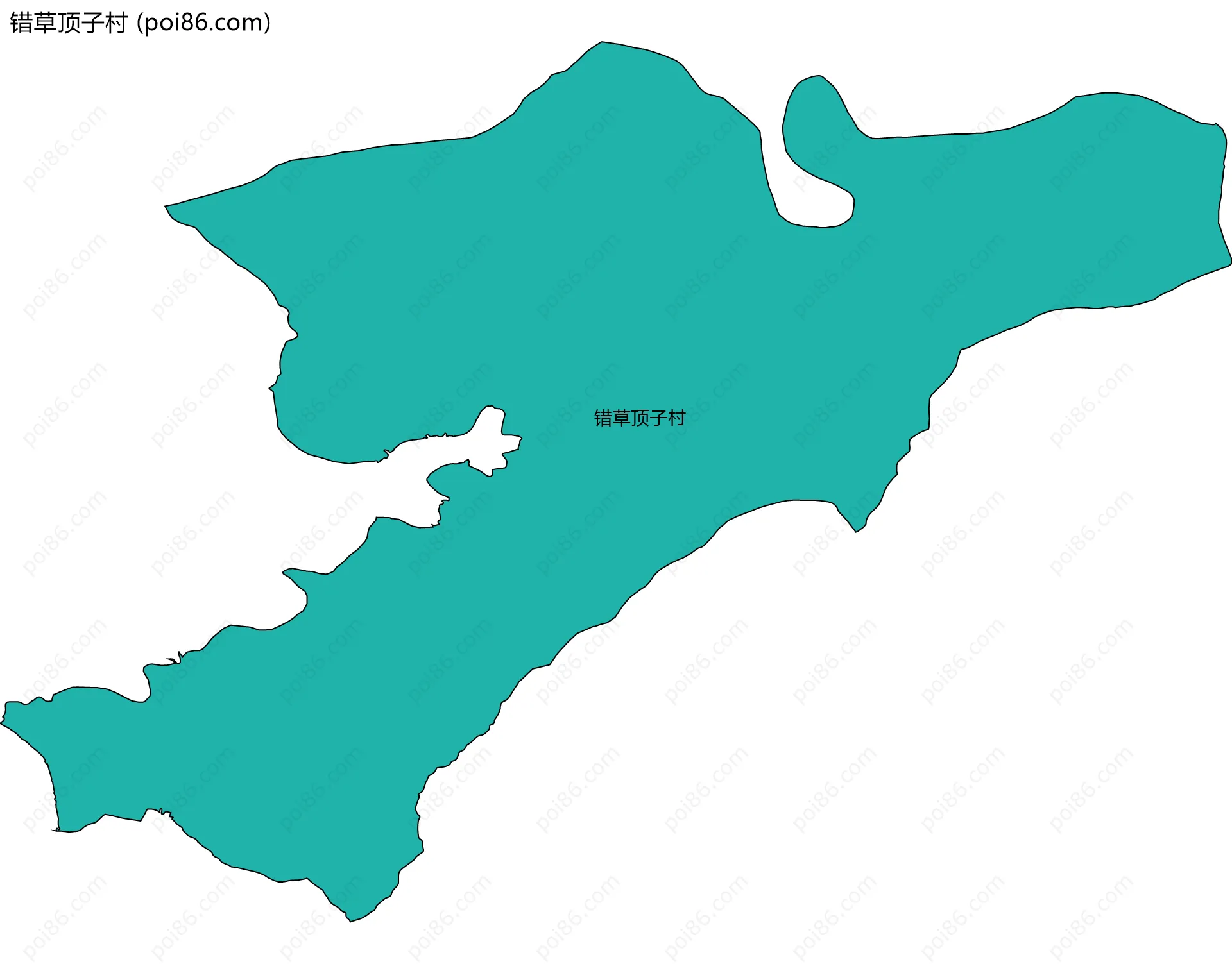 错草顶子村边界地图