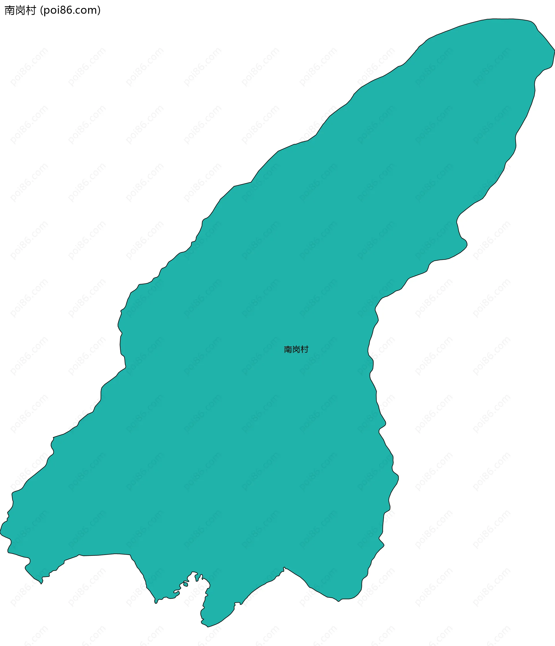 南岗村边界地图