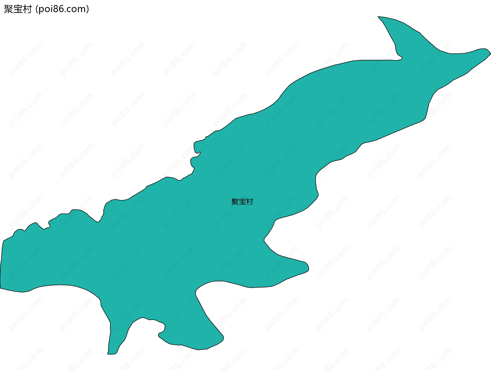 聚宝村边界地图