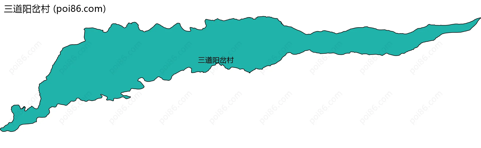 三道阳岔村边界地图