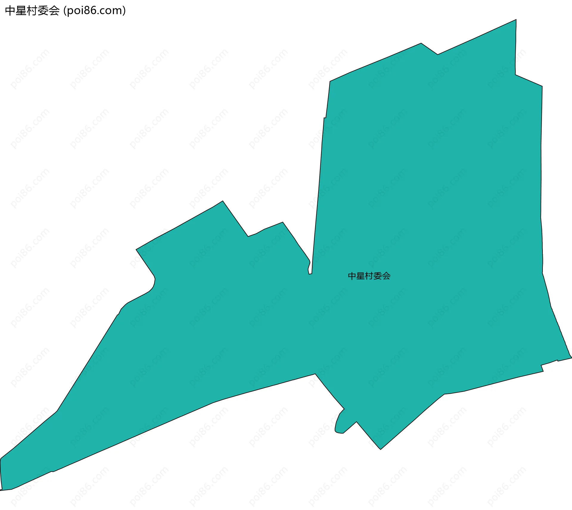中星村委会边界地图
