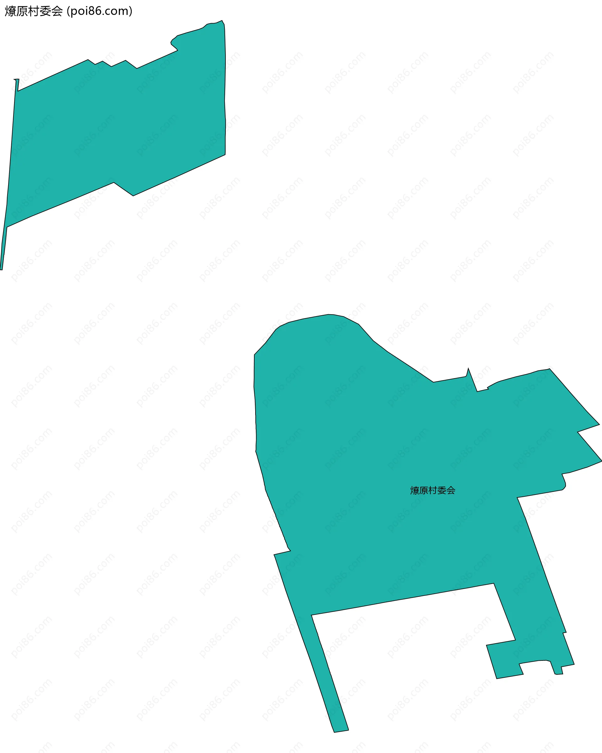 燎原村委会边界地图