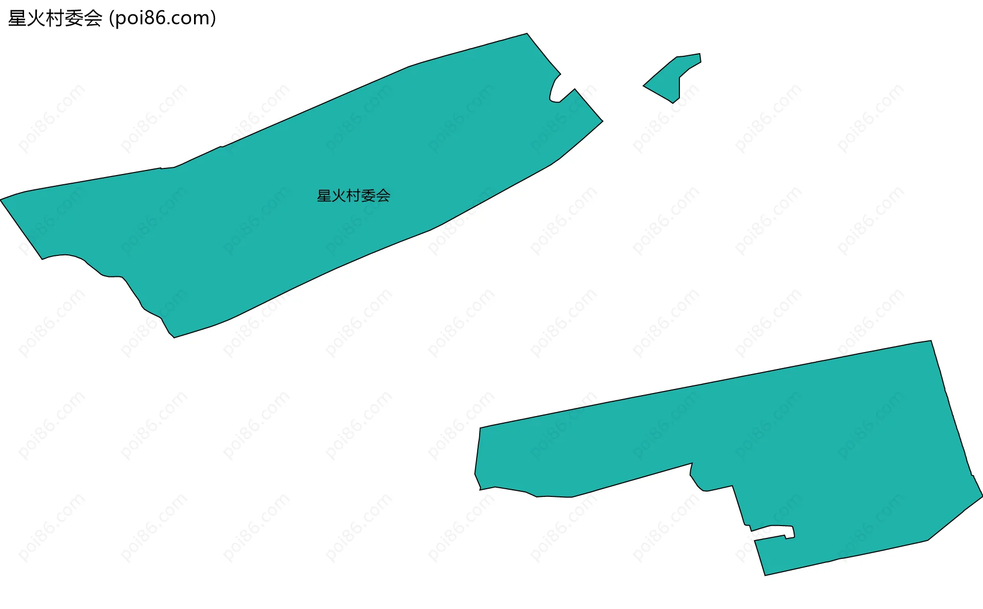 星火村委会边界地图