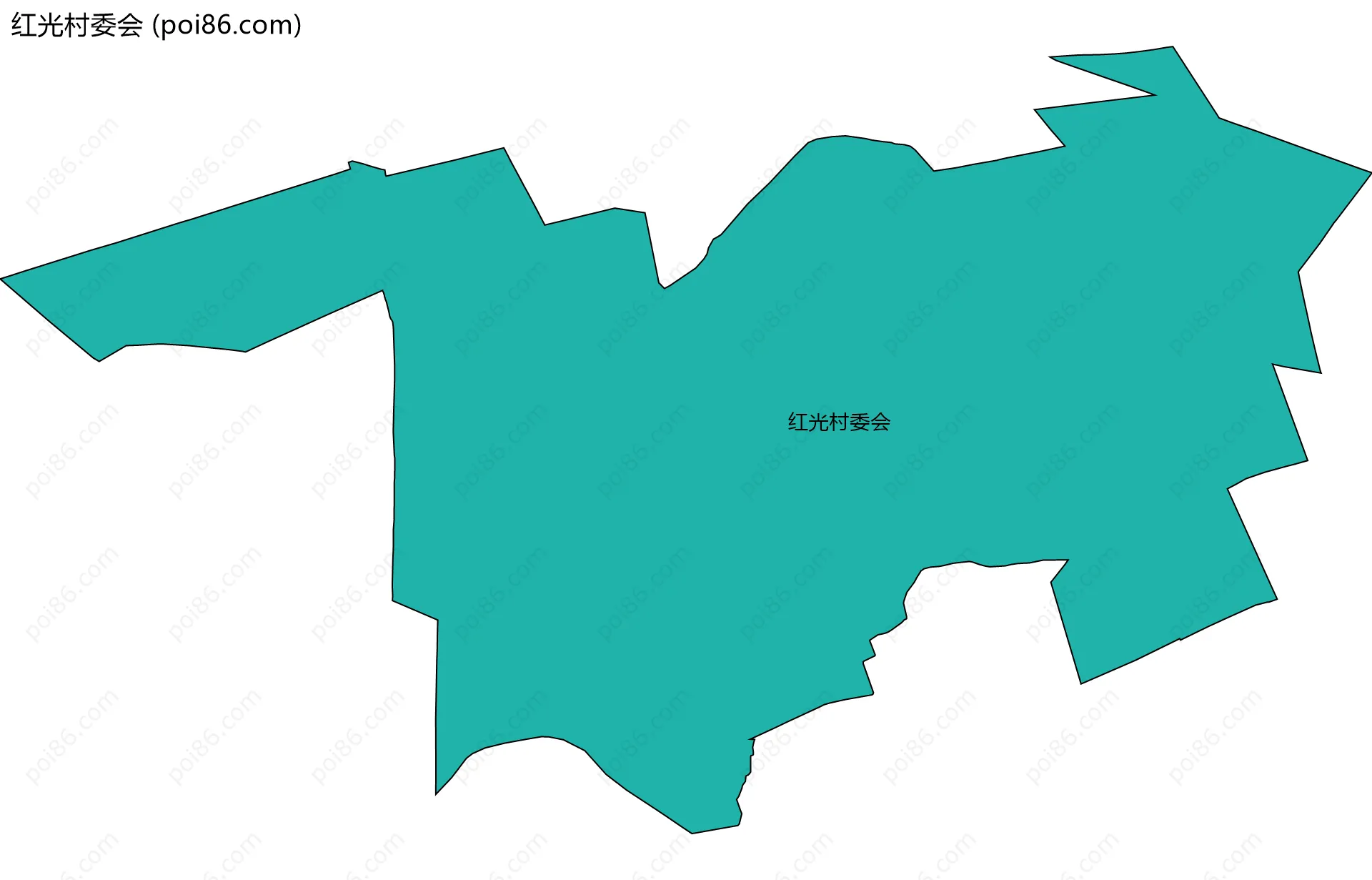 红光村委会边界地图