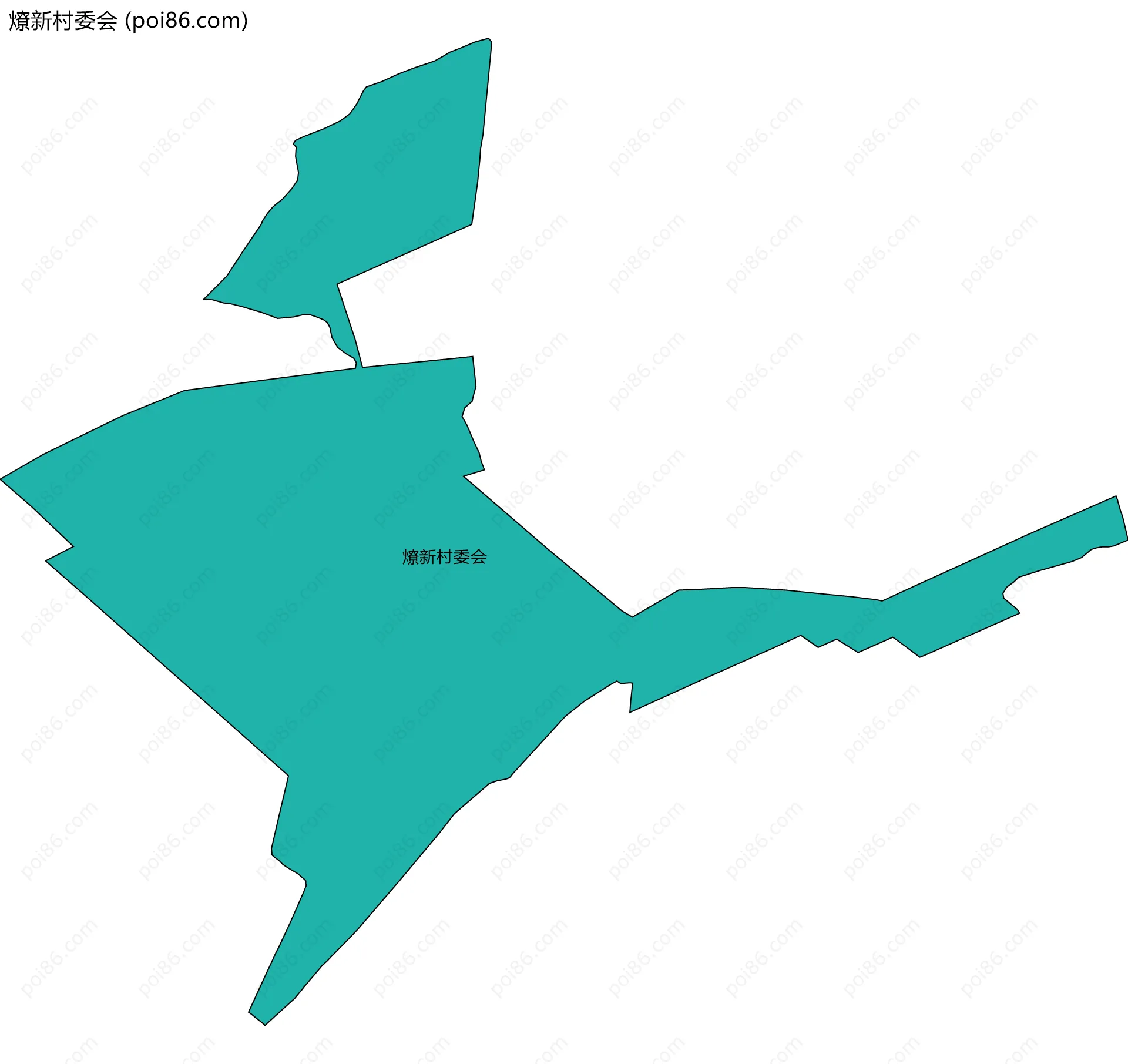 燎新村委会边界地图