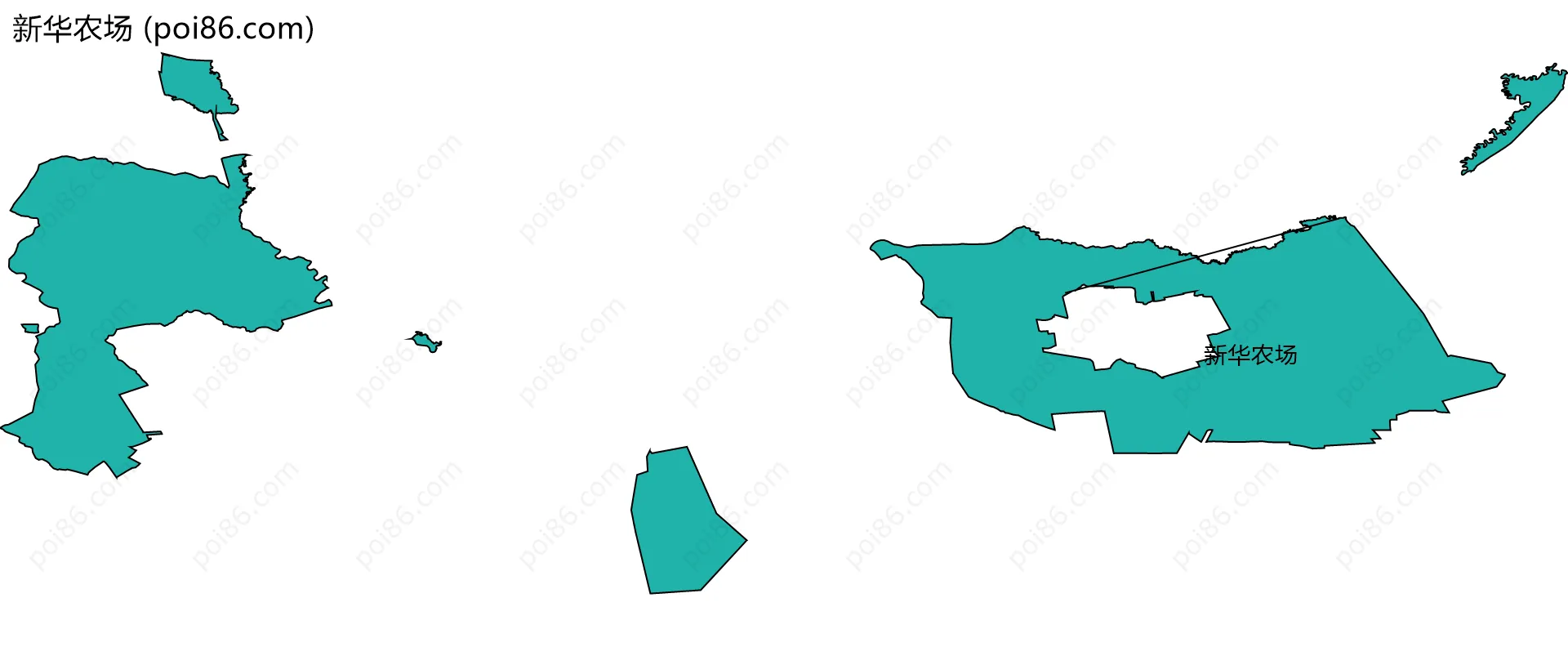 新华农场边界地图