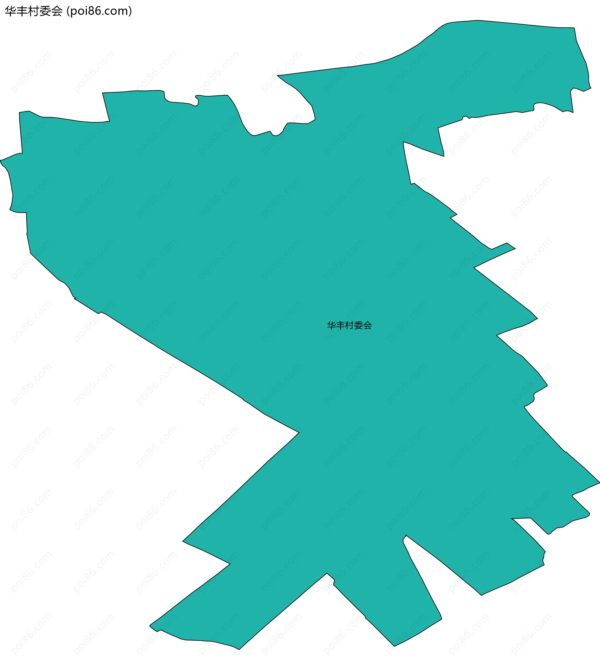 华丰村委会边界地图