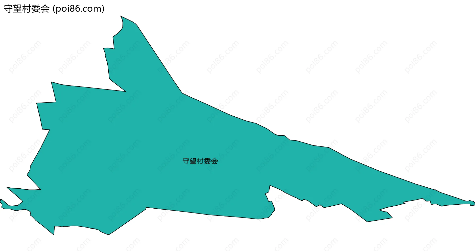 守望村委会边界地图