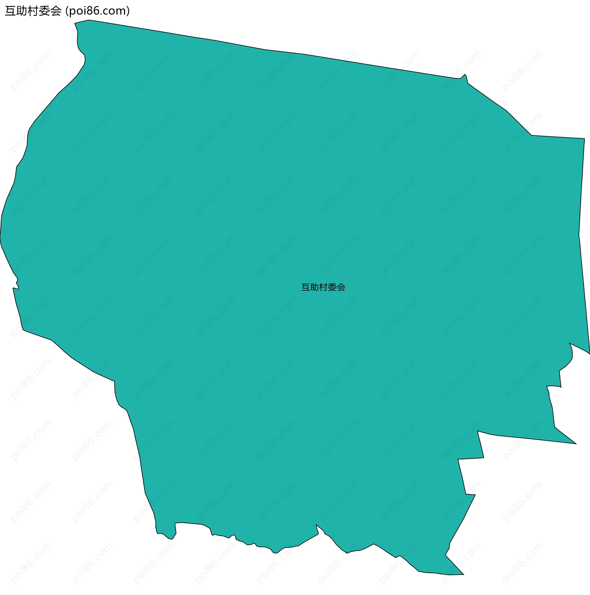 互助村委会边界地图