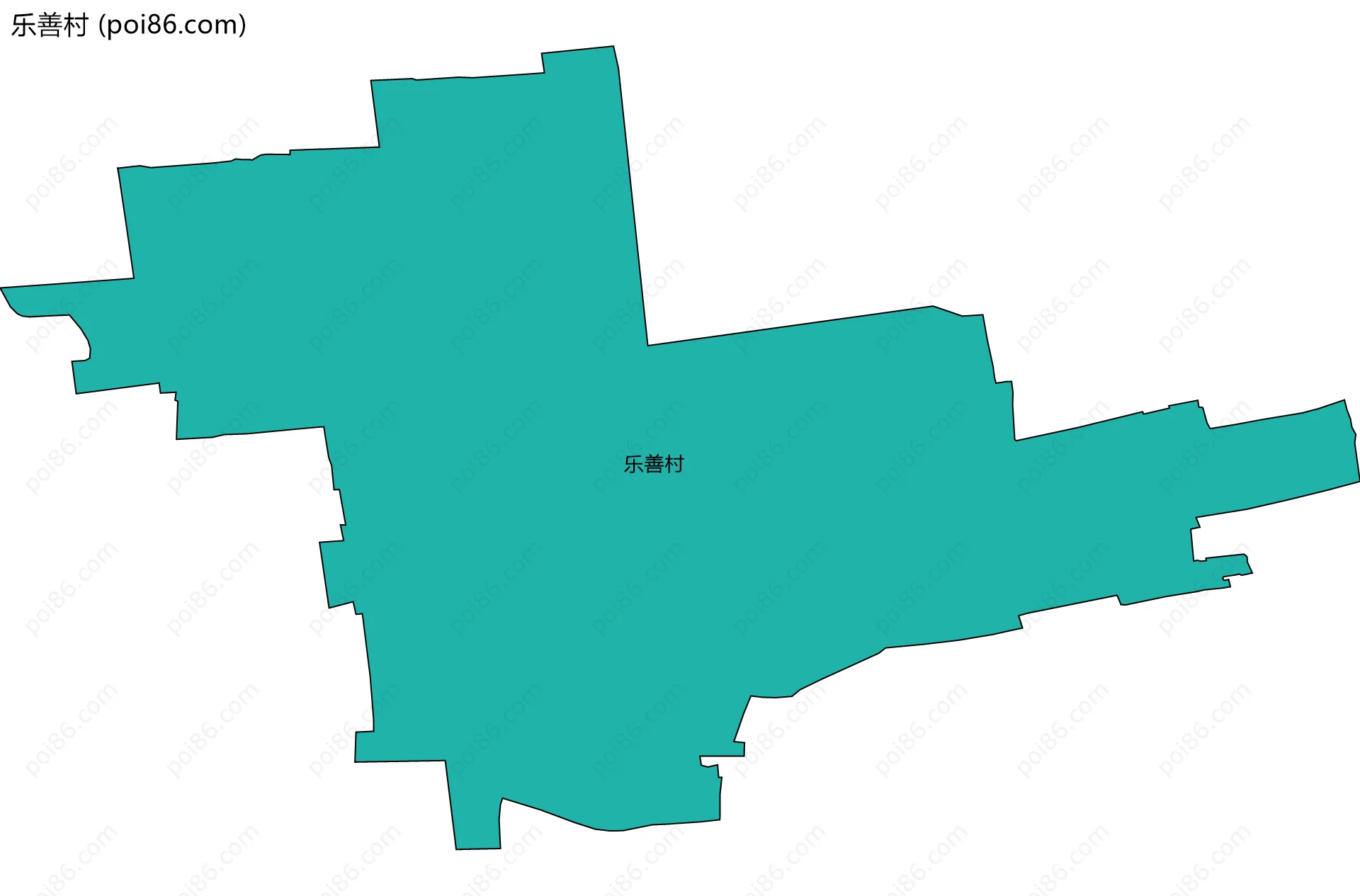 乐善村边界地图