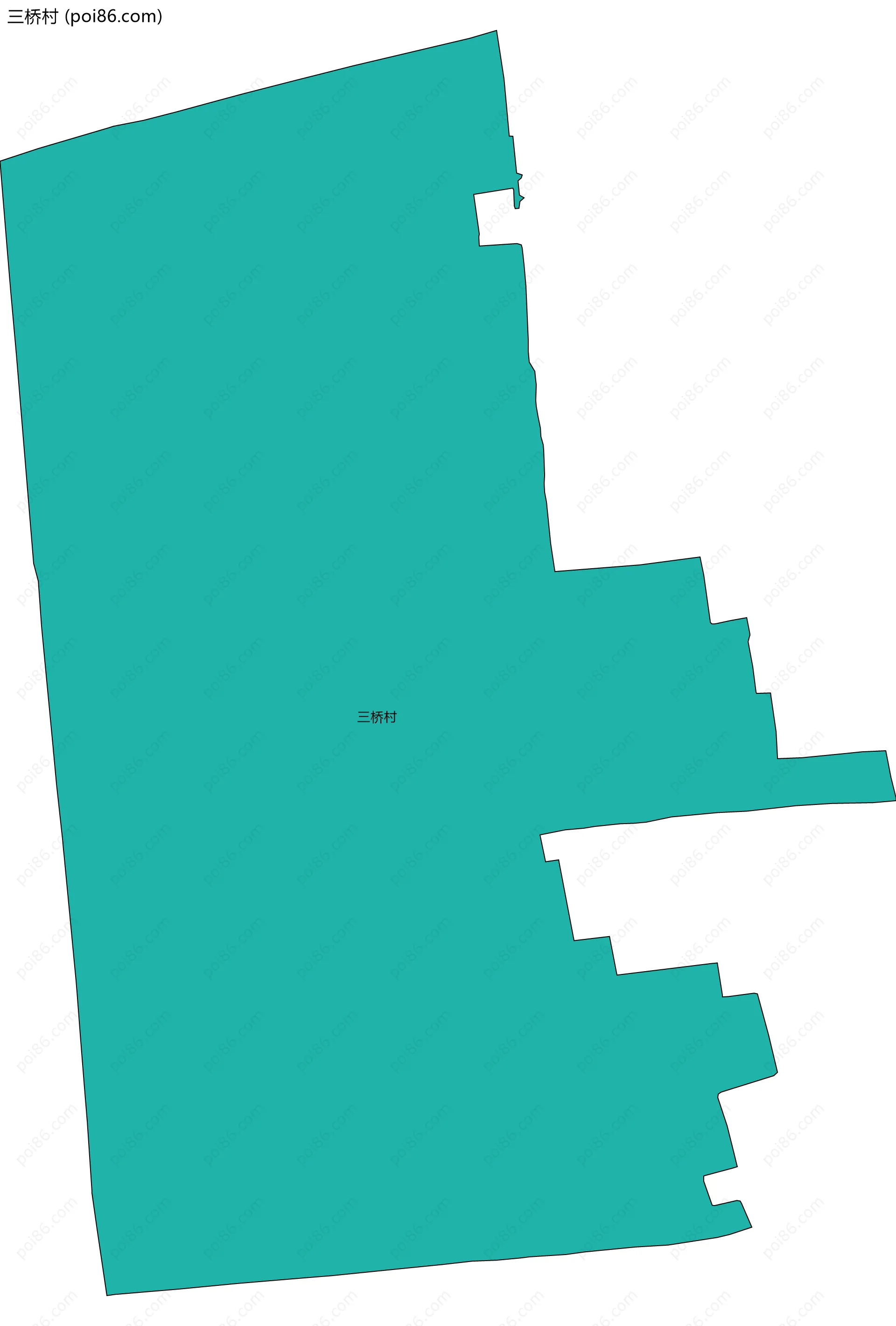 三桥村边界地图