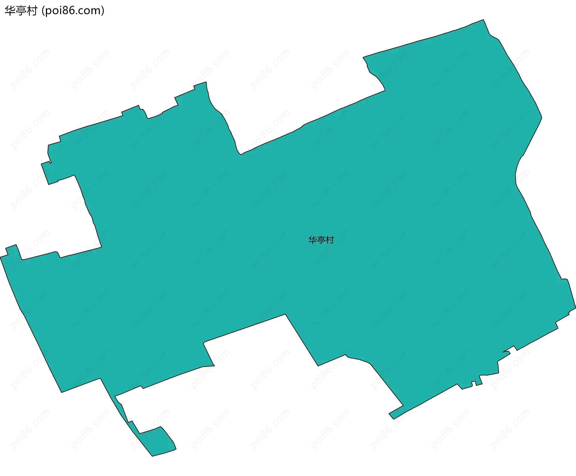 华亭村边界地图