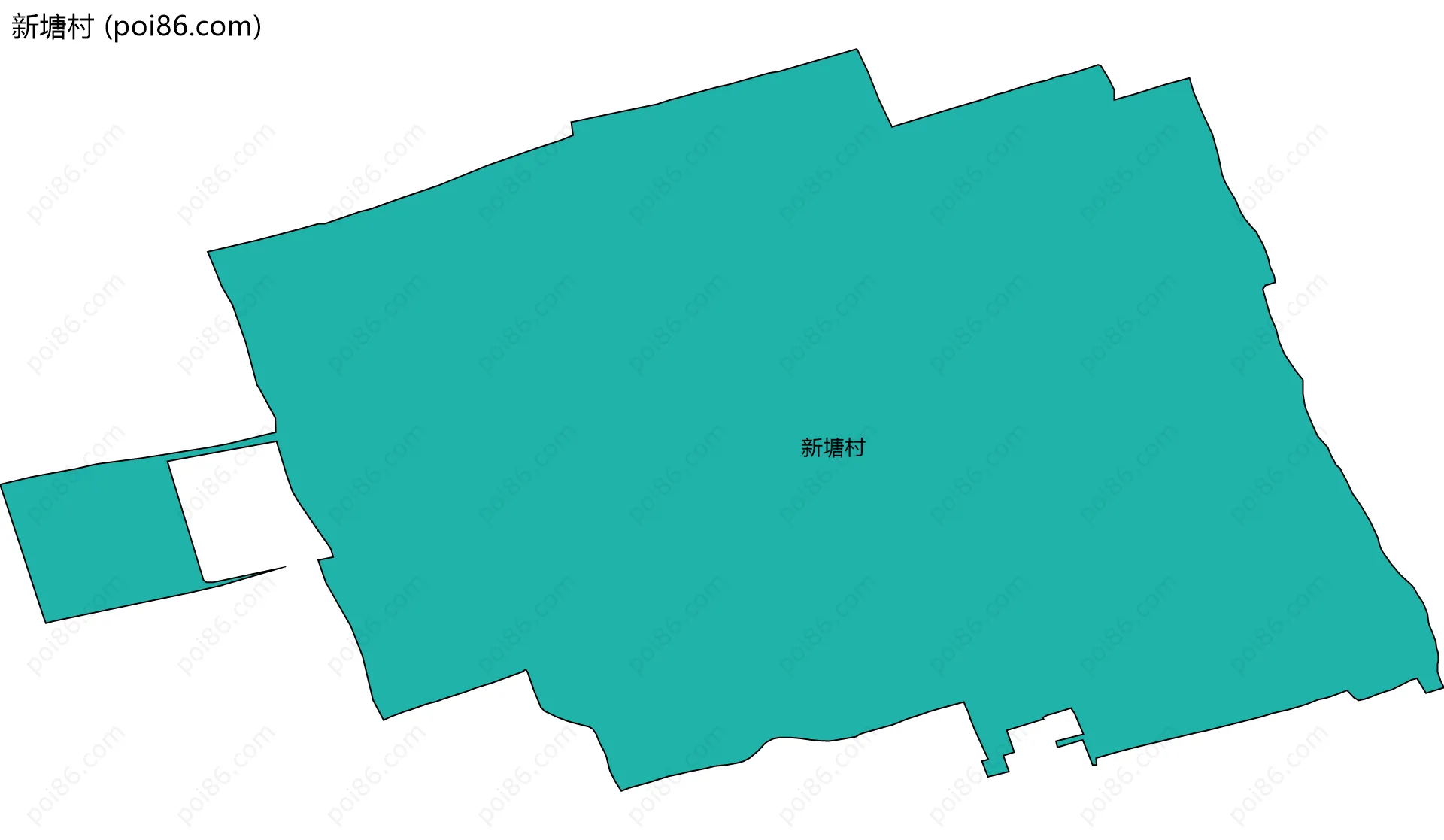 新塘村边界地图