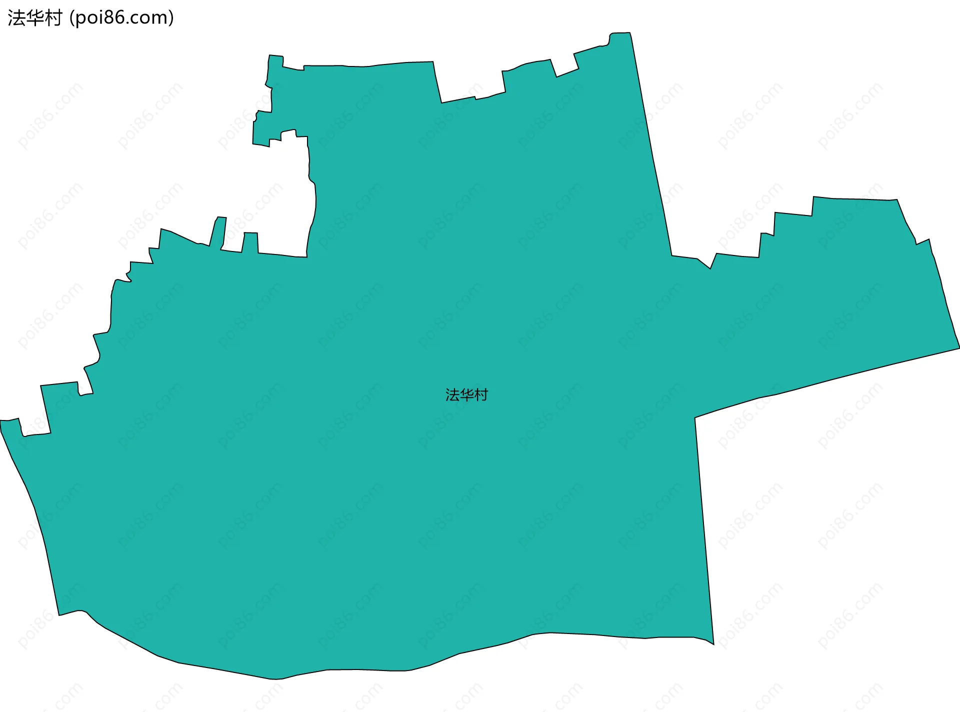 法华村边界地图