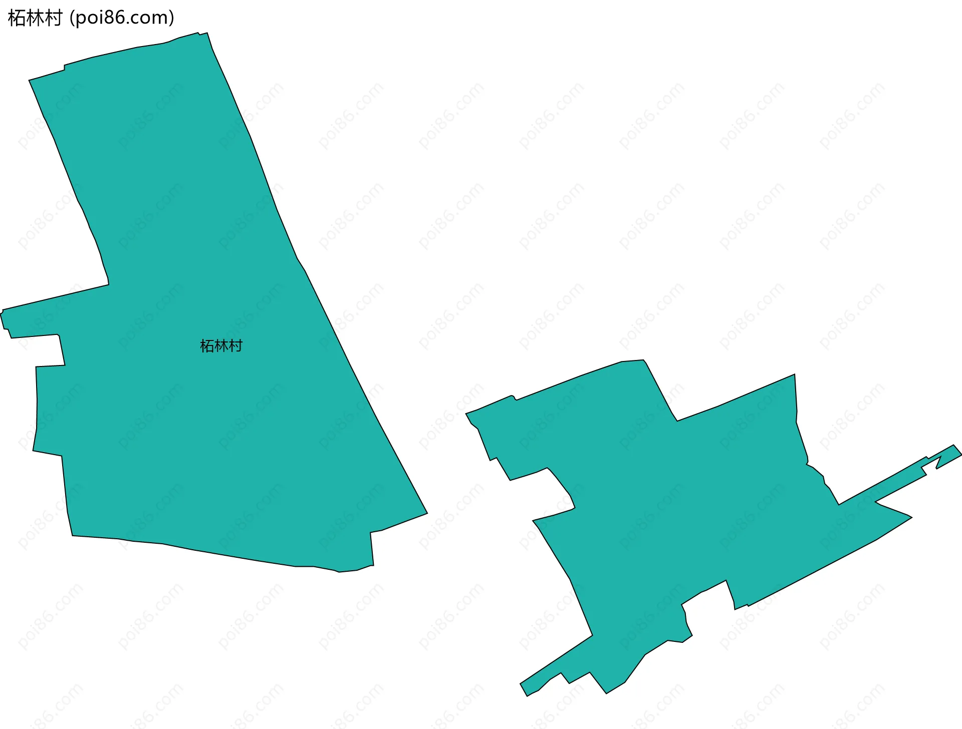 柘林村边界地图