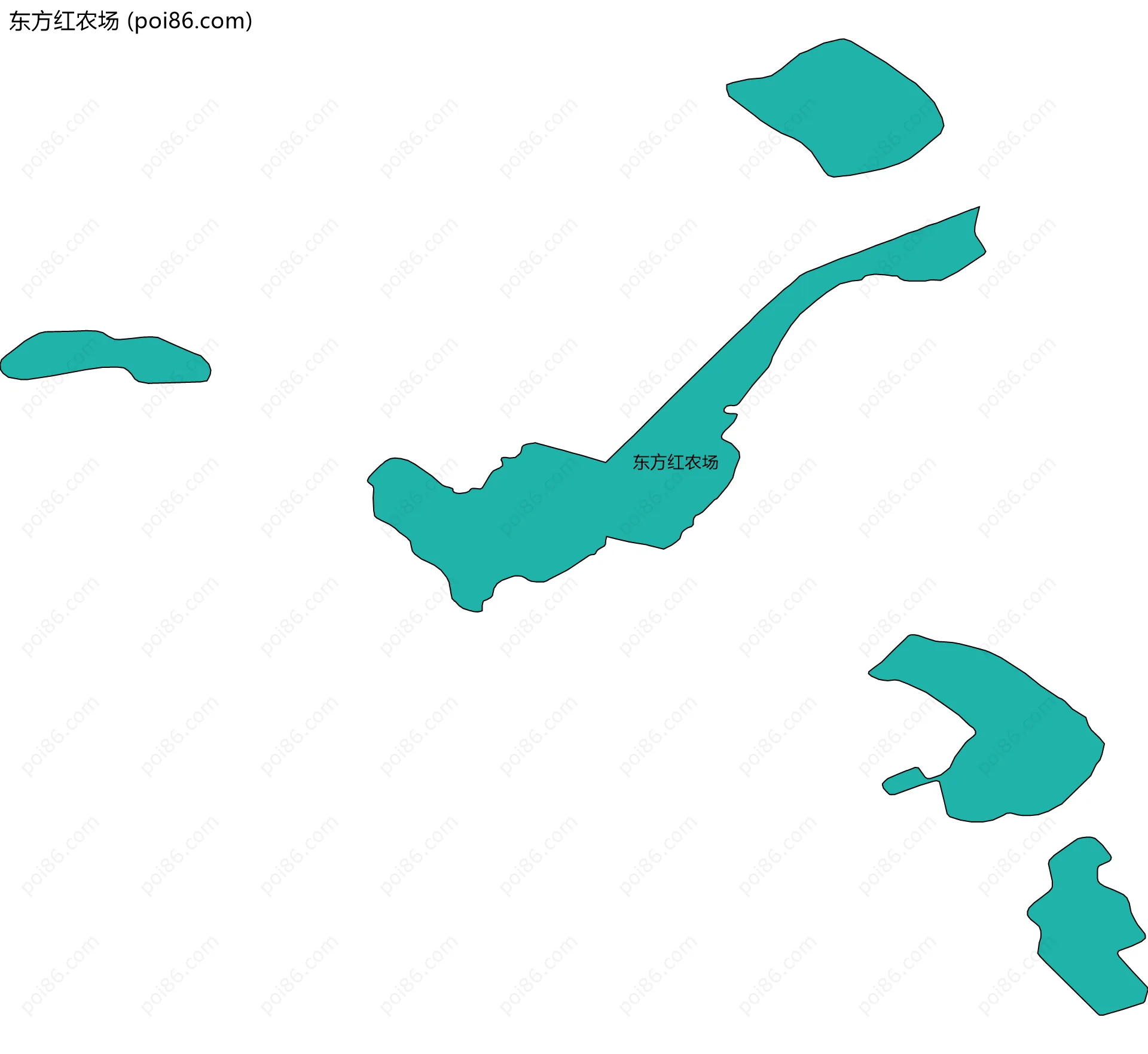 东方红农场边界地图