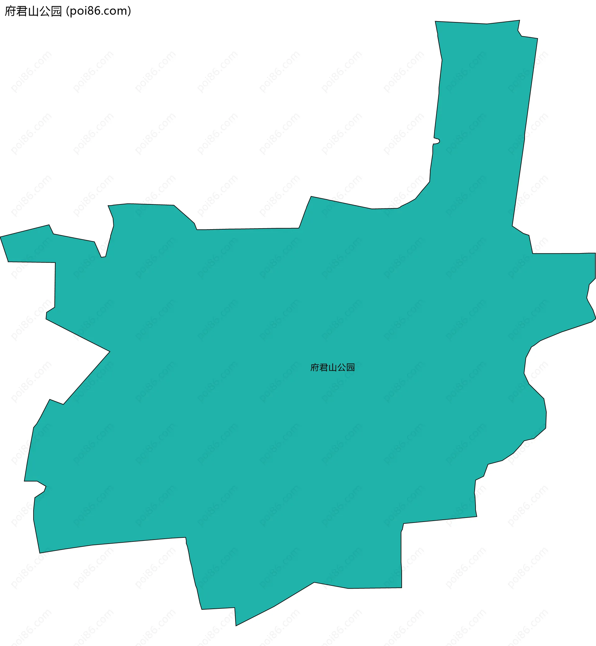 府君山公园边界地图