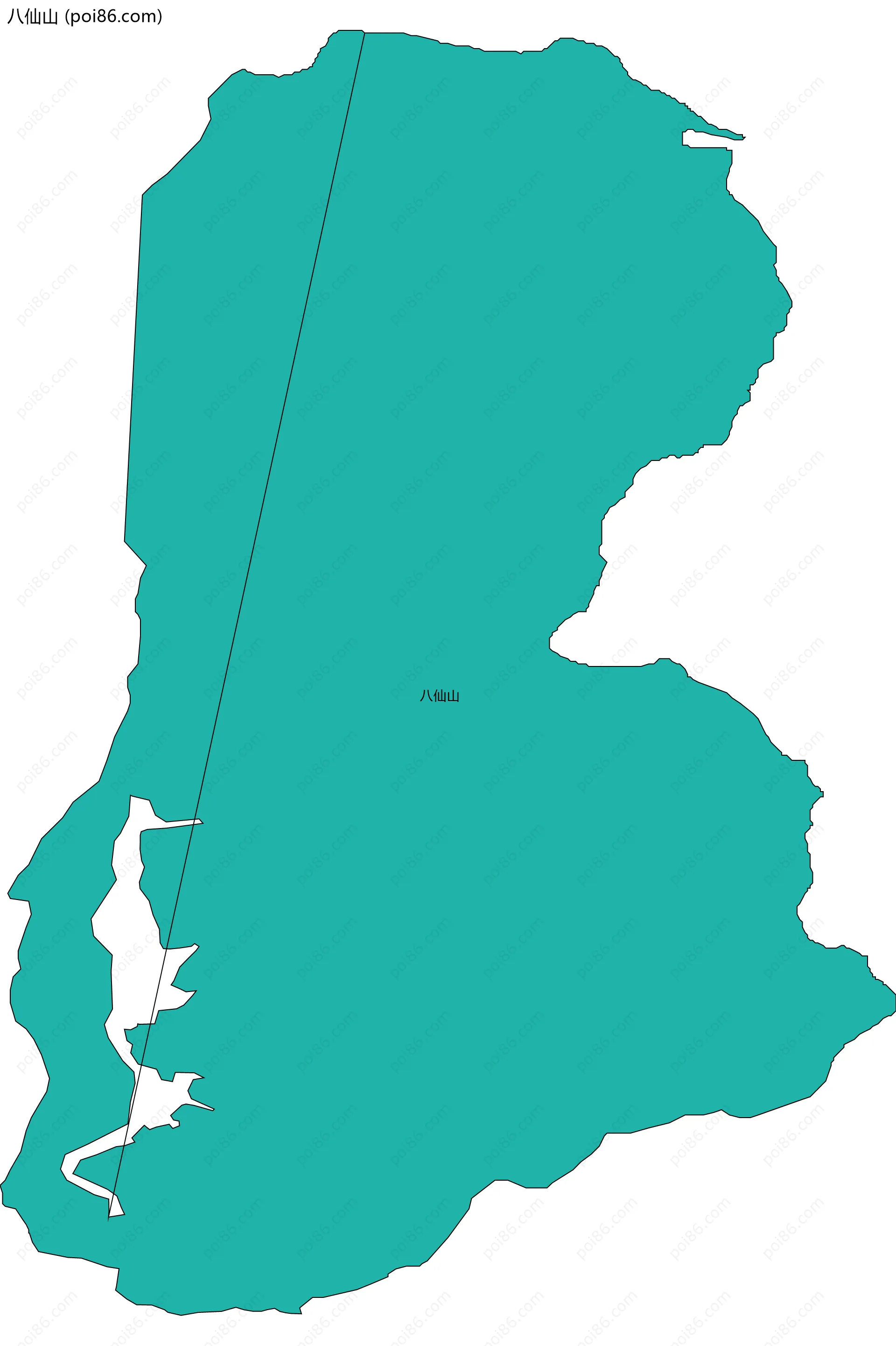 八仙山边界地图