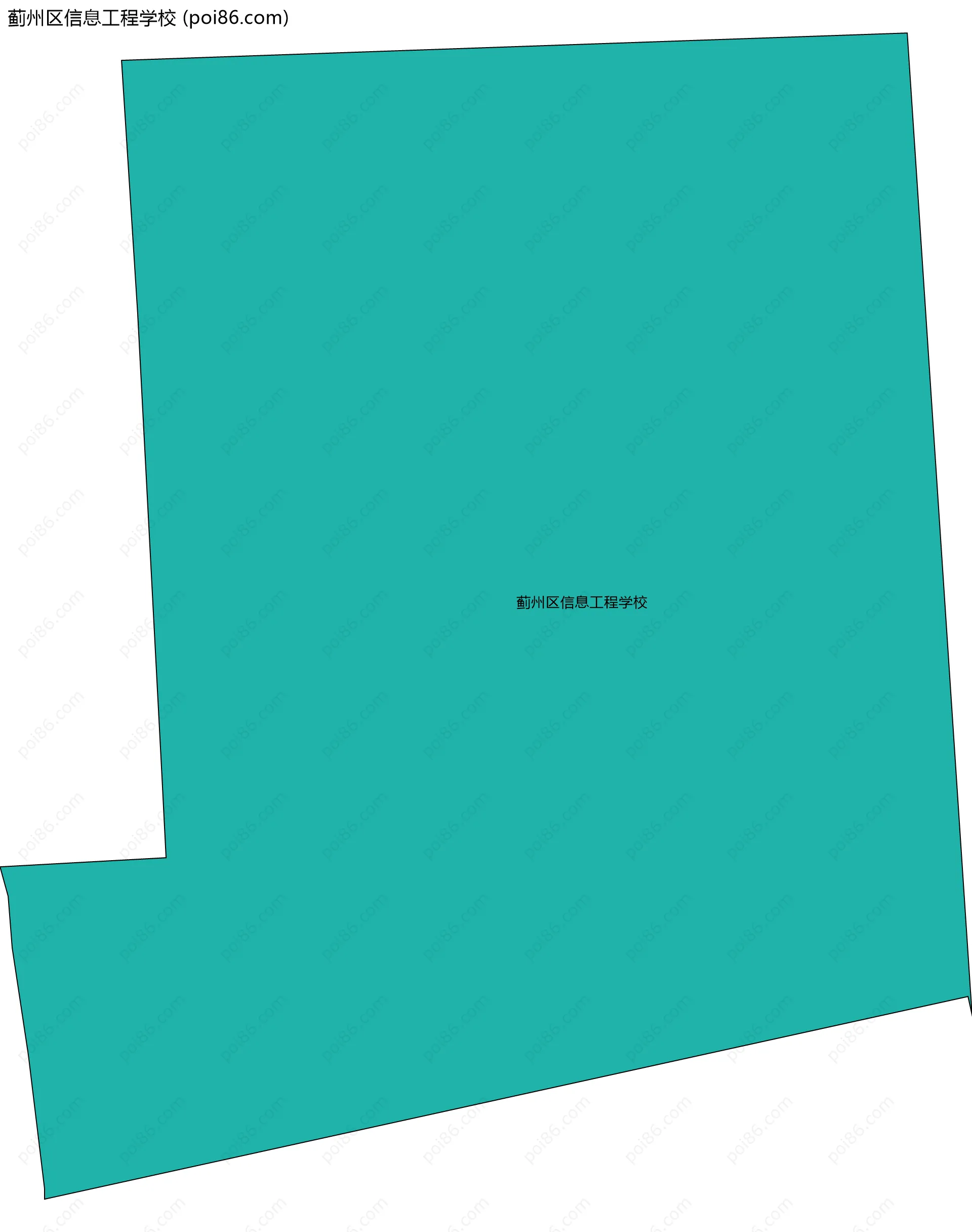 蓟州区信息工程学校边界地图